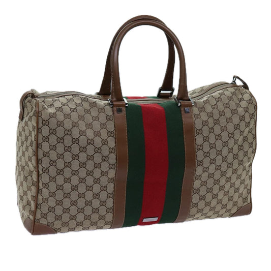 Luxury Gucci Trending 2025 GG Canvas Web Sherry Line Boston Bag Beige Green Red  hk1220