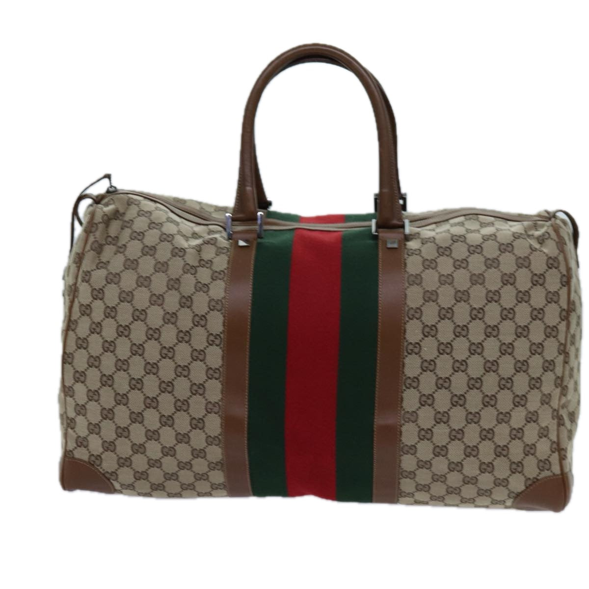 Luxury Gucci Trending 2025 GG Canvas Web Sherry Line Boston Bag Beige Green Red  hk1220