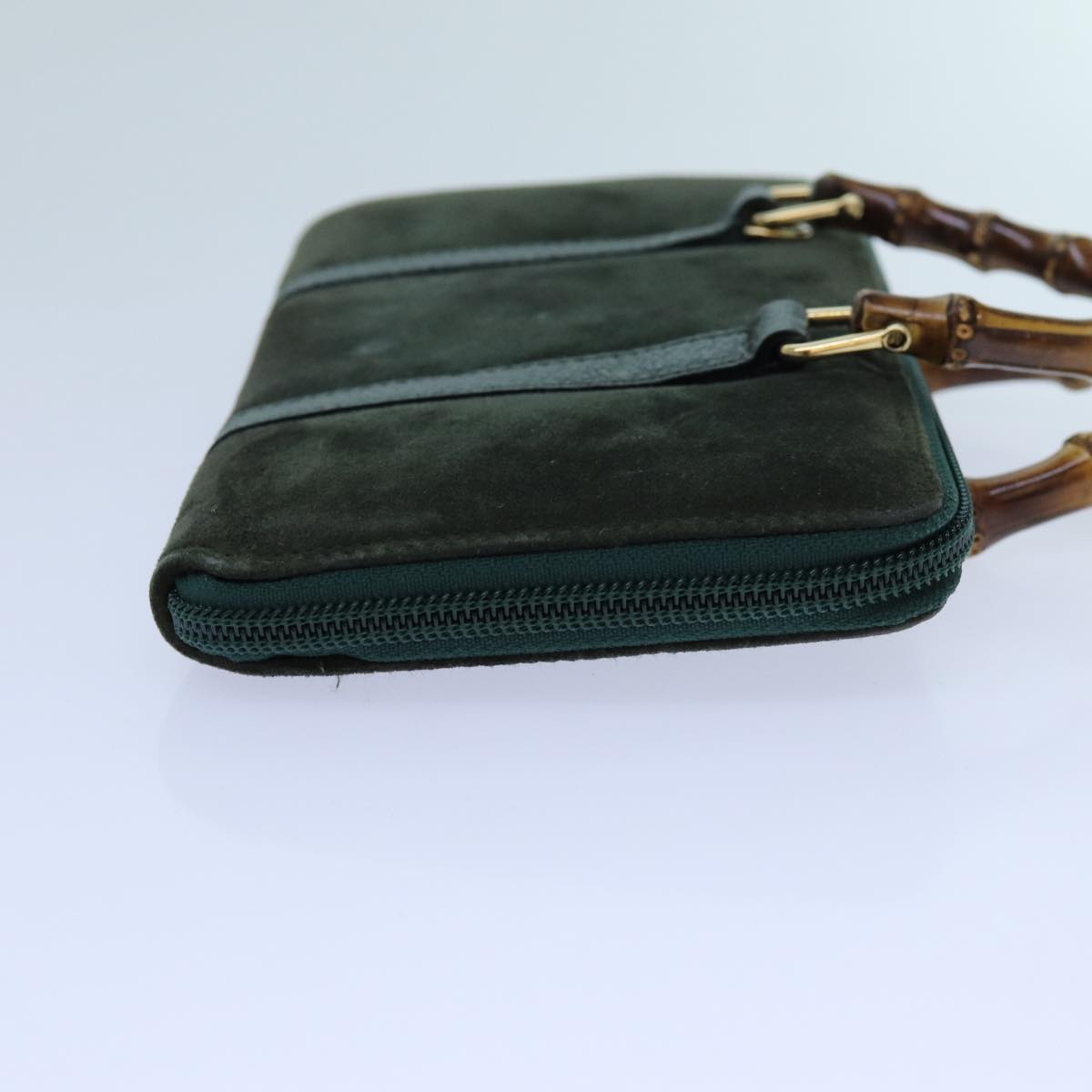 Luxury Gucci Trending 2025 Bamboo Shoulder Wallet Suede Leather Green 039 1998 0700  hk1252