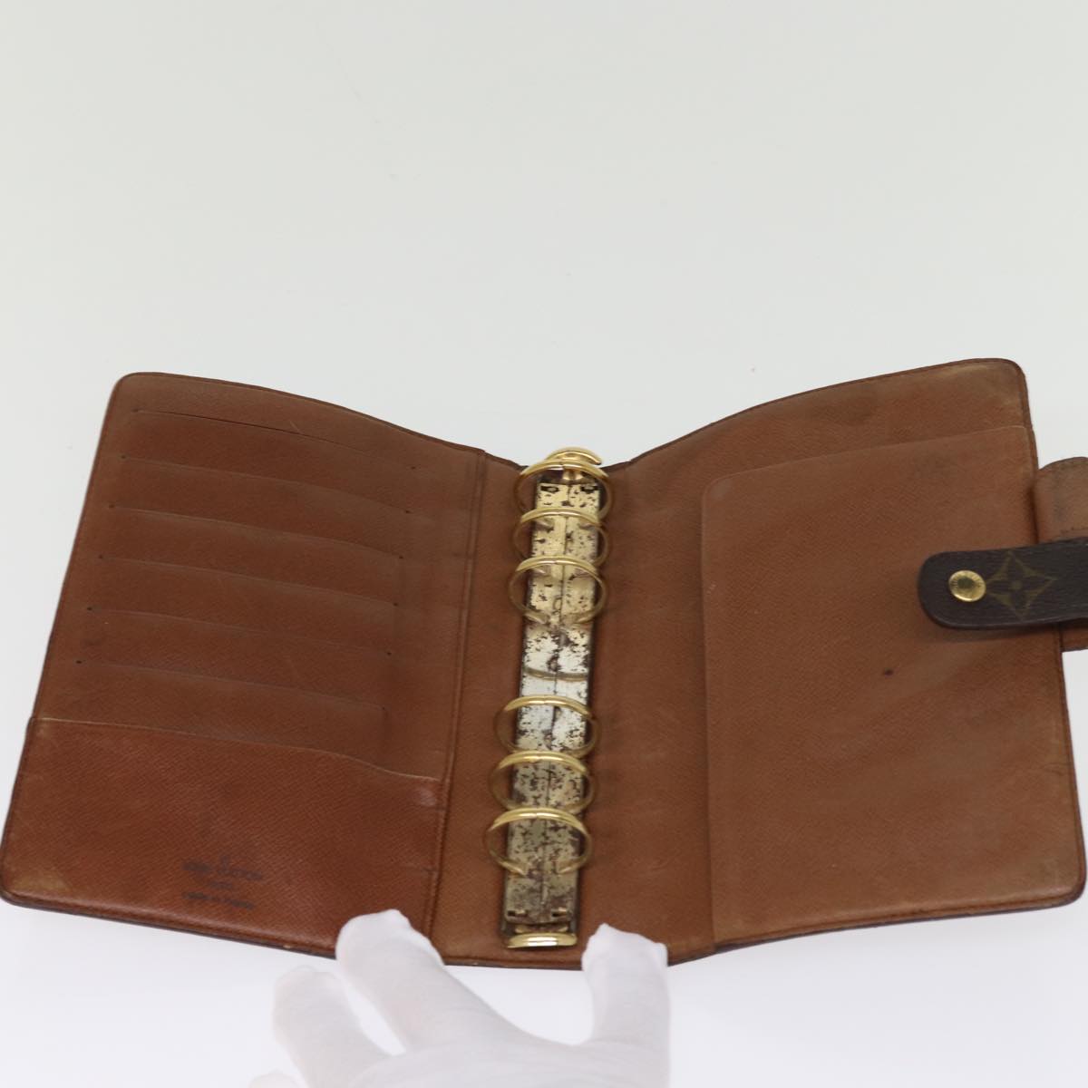 LOUIS VUITTON Monogram Agenda MM Day Planner Cover R20105 LV hk1285