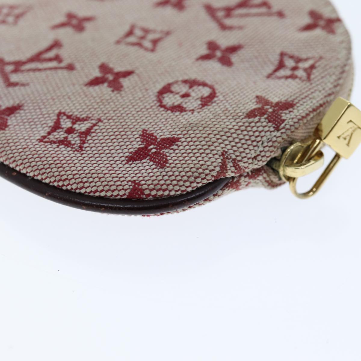 LOUIS VUITTON Monogram Mini Porte Monnaie Ron Coin Purse Red M92462 hk1287