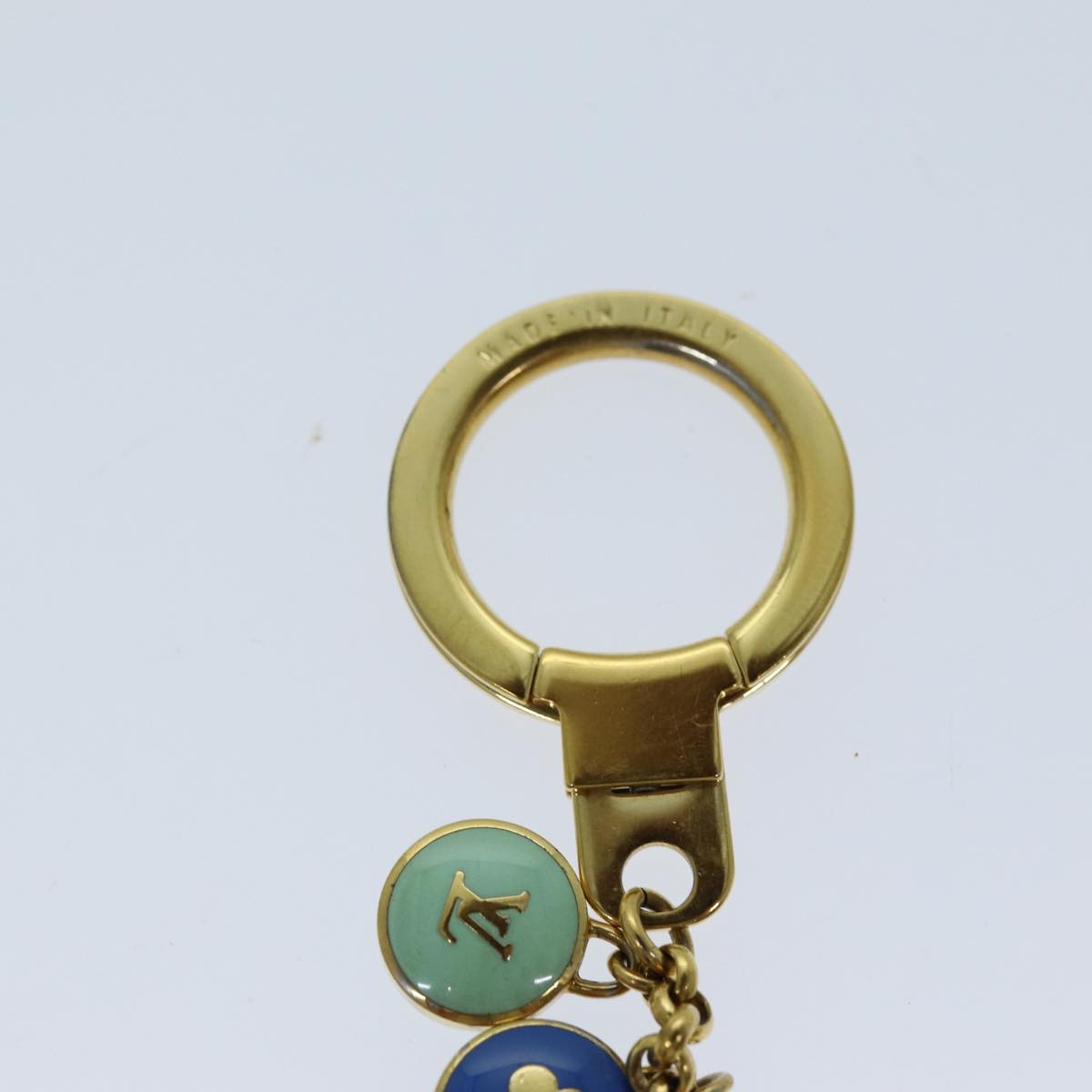 LOUIS VUITTON Monogram Porte Cles Chainne Pastilles Charm M66172 LV hk1288
