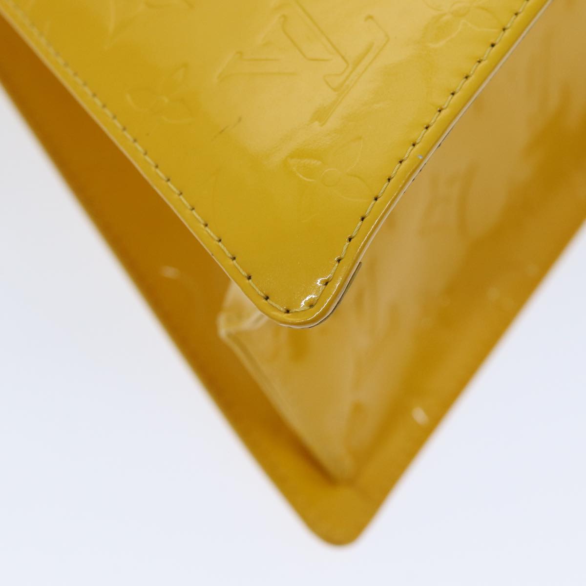 LOUIS VUITTON Monogram Vernis Forsyth Hand Bag Jaune M91112 LV hk1325