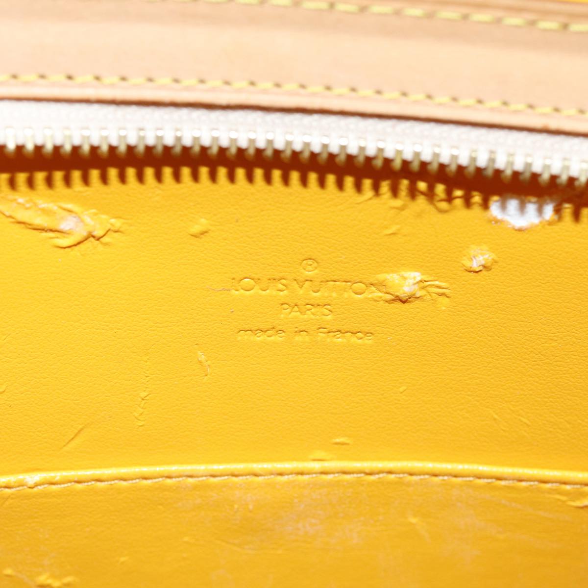 LOUIS VUITTON Monogram Vernis Forsyth Hand Bag Jaune M91112 LV hk1325