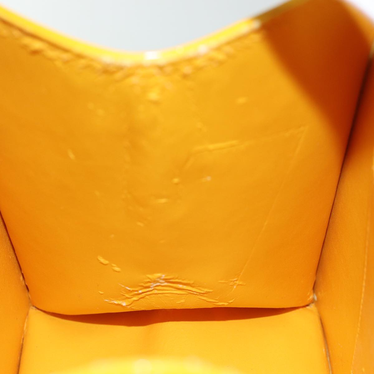 LOUIS VUITTON Monogram Vernis Forsyth Hand Bag Jaune M91112 LV hk1325