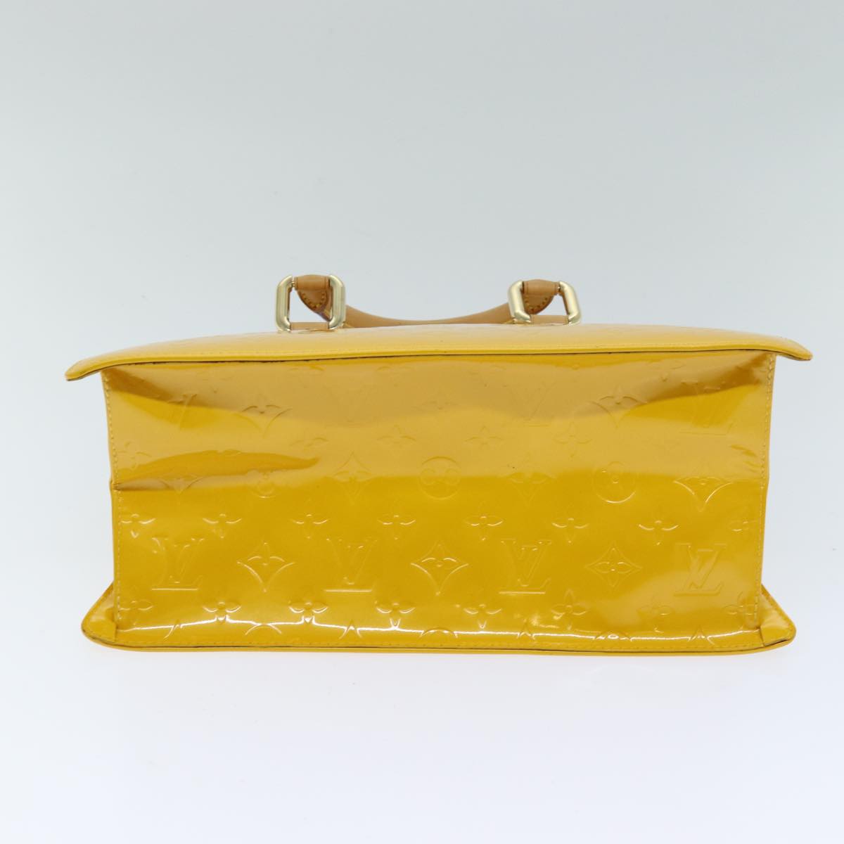 LOUIS VUITTON Monogram Vernis Forsyth Hand Bag Jaune M91112 LV hk1325
