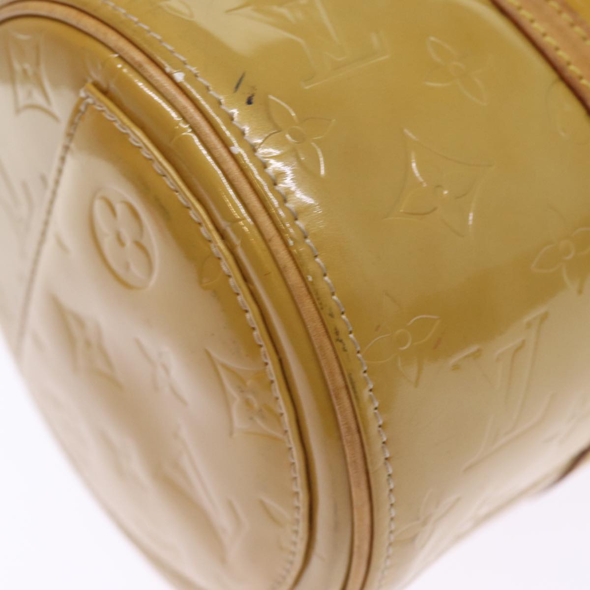 LOUIS VUITTON Monogram Vernis Bedford Hand Bag Beige M91006 LV hk1327