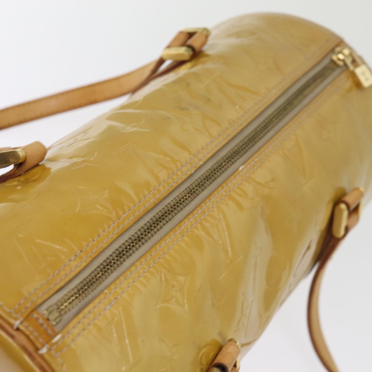 LOUIS VUITTON Monogram Vernis Bedford Hand Bag Beige M91006 LV hk1327