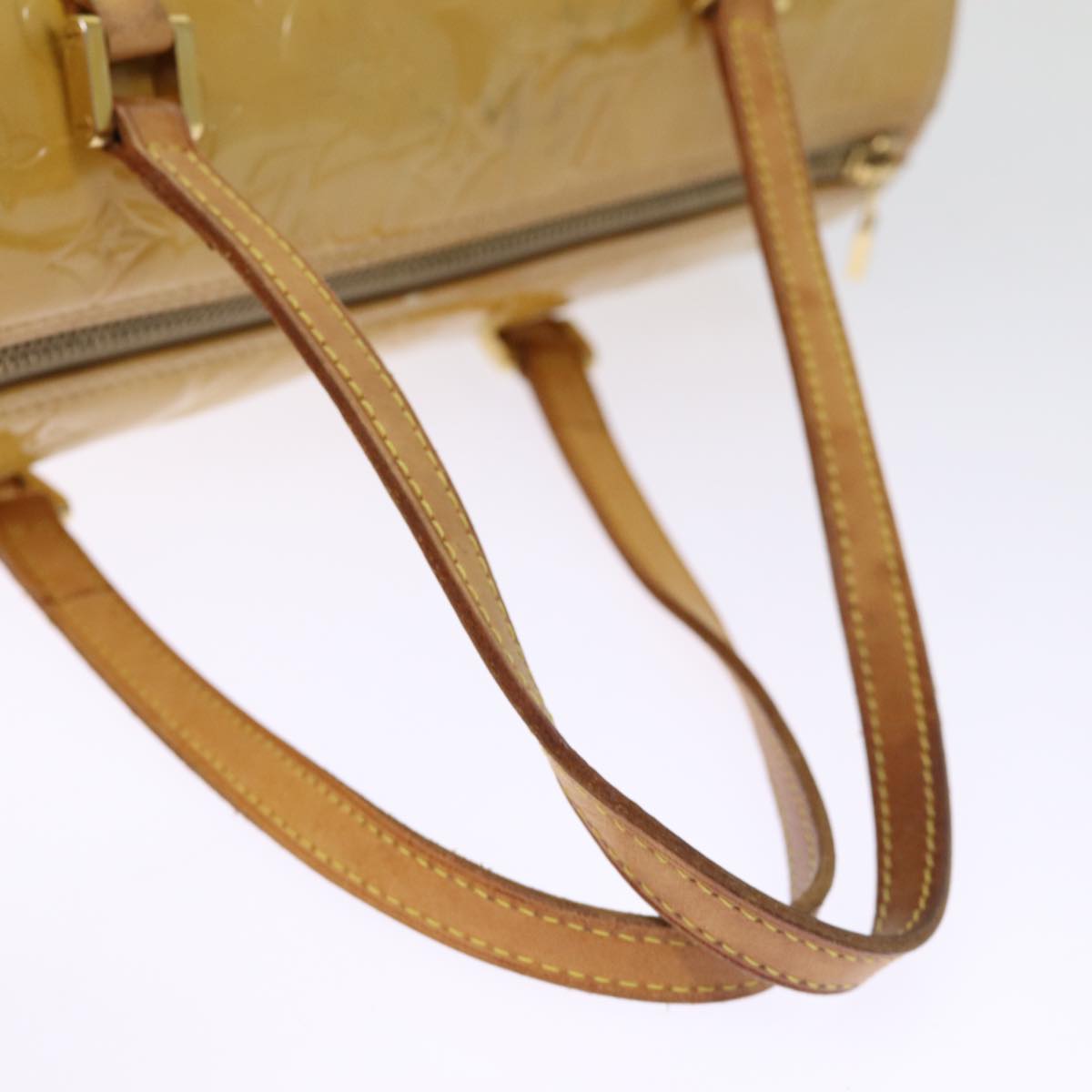 LOUIS VUITTON Monogram Vernis Bedford Hand Bag Beige M91006 LV hk1327