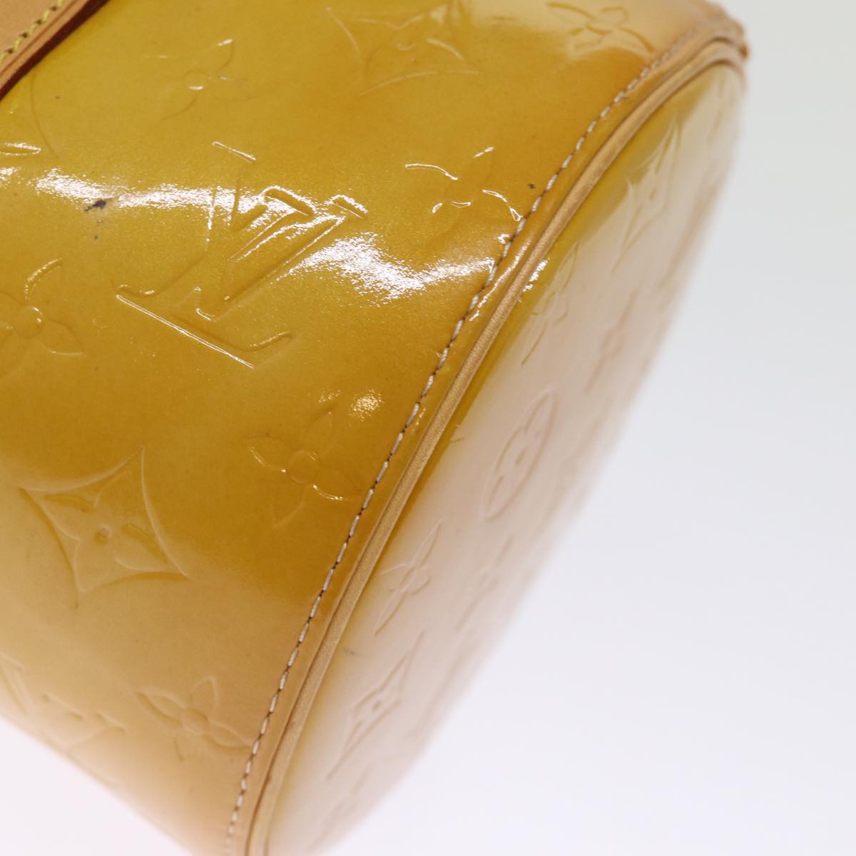 LOUIS VUITTON Monogram Vernis Bedford Hand Bag Beige M91006 LV hk1328