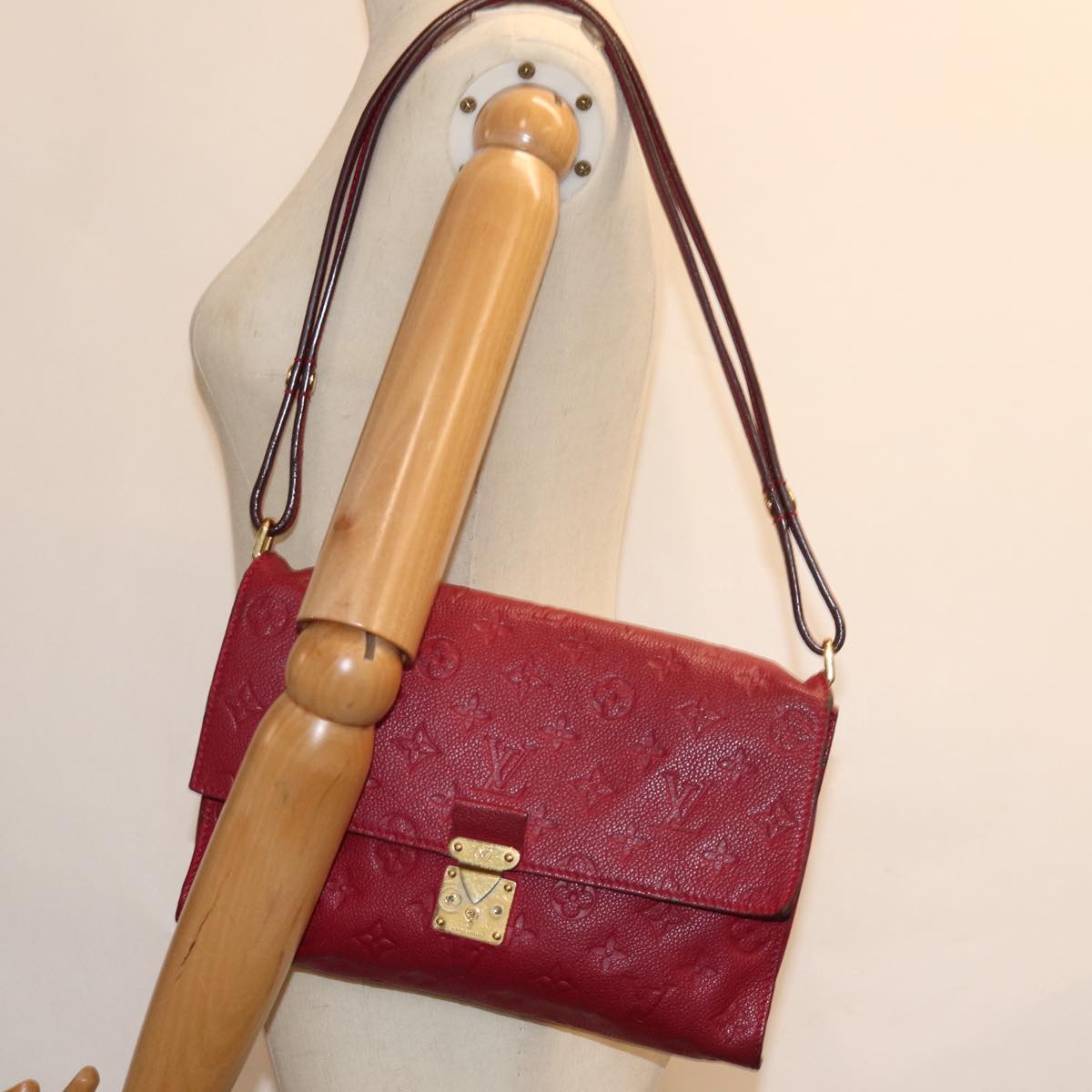 LOUIS VUITTON Monogram Empreinte Fascinant Bag Jaipur M40826 LV hk1330