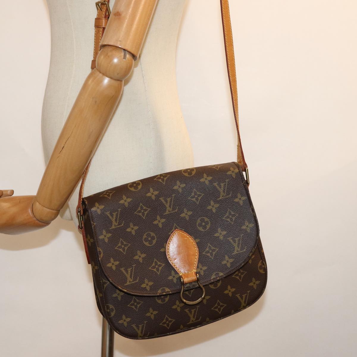 LOUIS VUITTON Monogram Saint Cloud GM Shoulder Bag M51242 LV hk1336