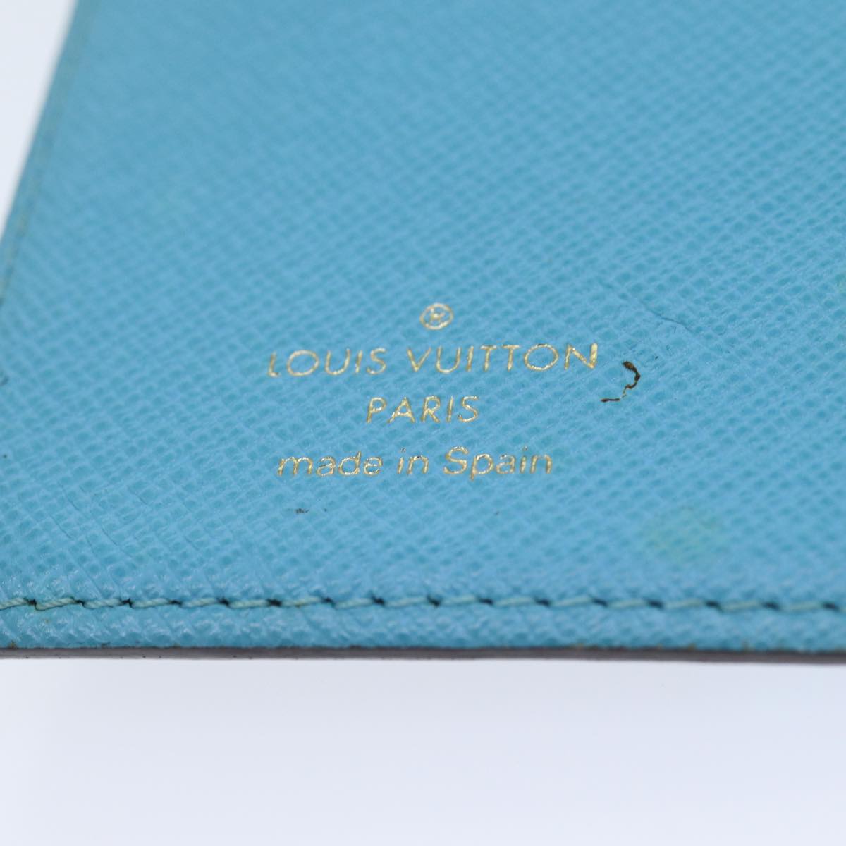 LOUIS VUITTON Monogram Groom Agenda PM Day Planner Cover Blue R20020 hk1342
