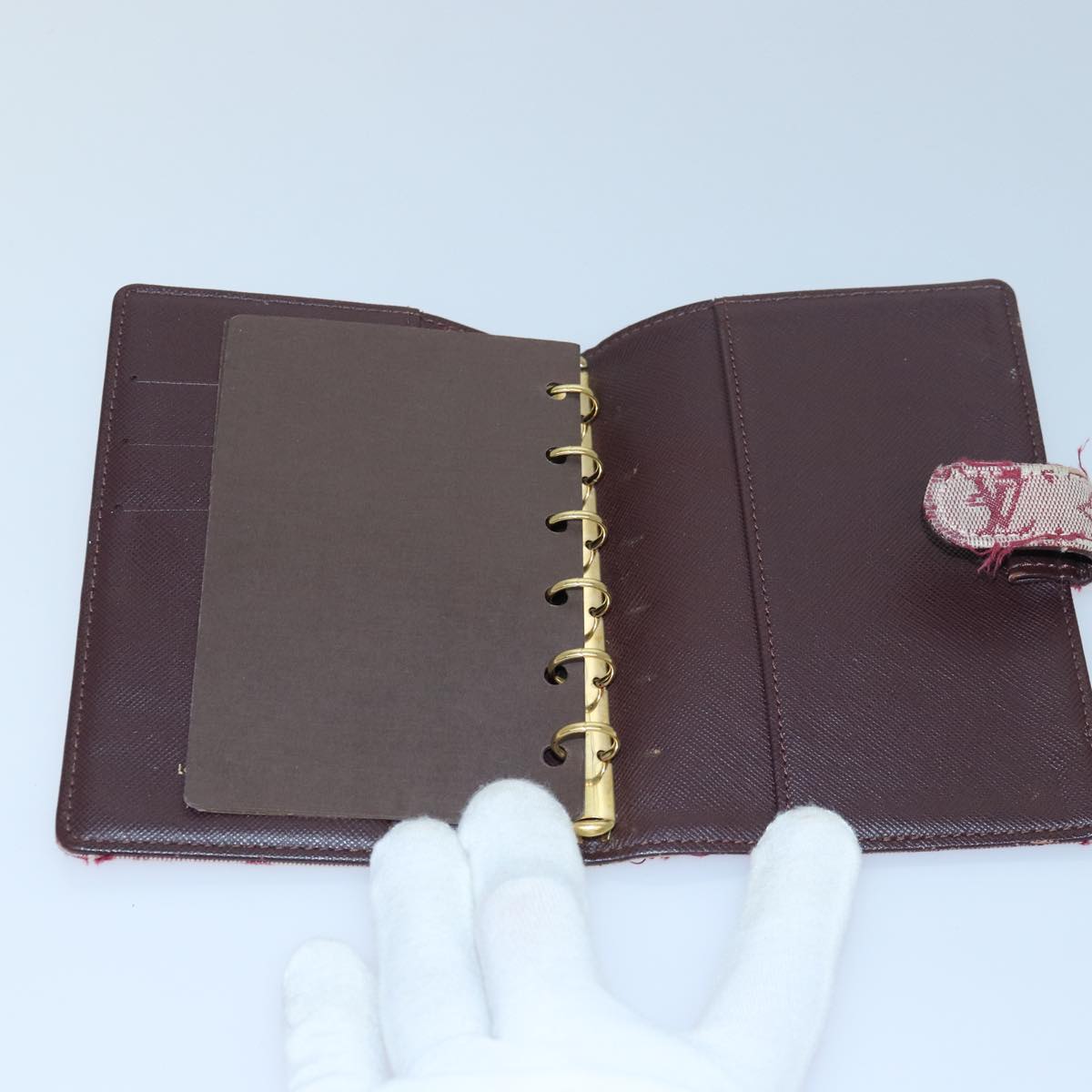 LOUIS VUITTON Vernis Taiga Agenda PM Day Planner Cover 3Set Beige LV hk1436