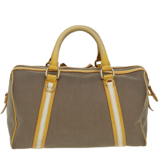 Luxury Prada Hand Bag Canvas Beige Yellow  hk1503