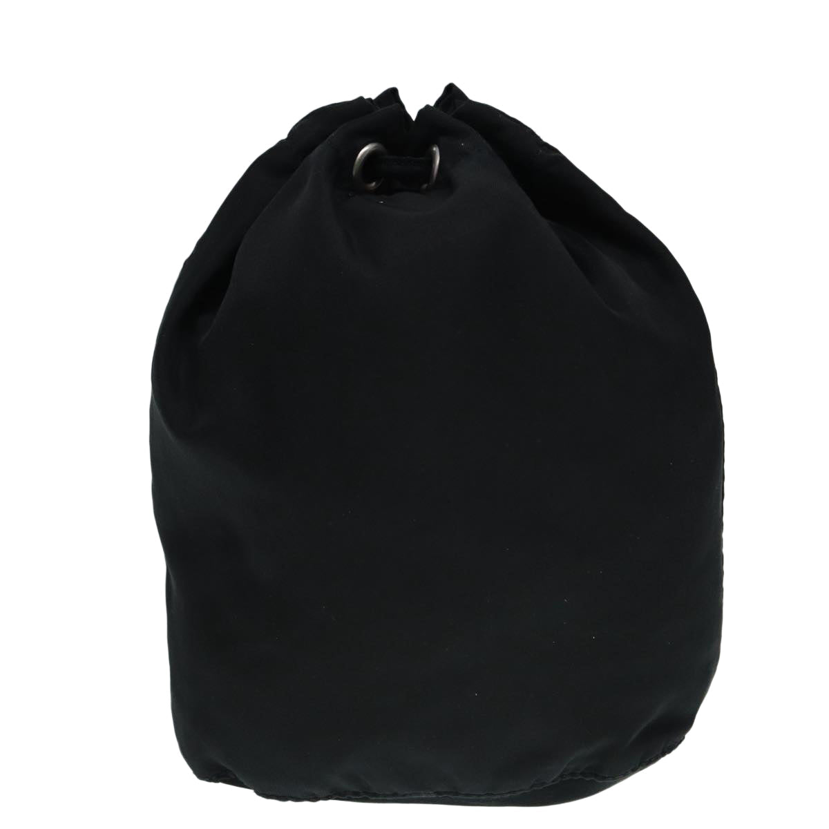 Luxury Prada Drawstring Pouch Nylon Black Silver  hk1552
