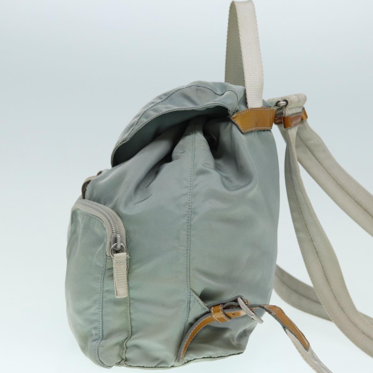 Luxury Prada Backpack Nylon Blue Silver  hk1564