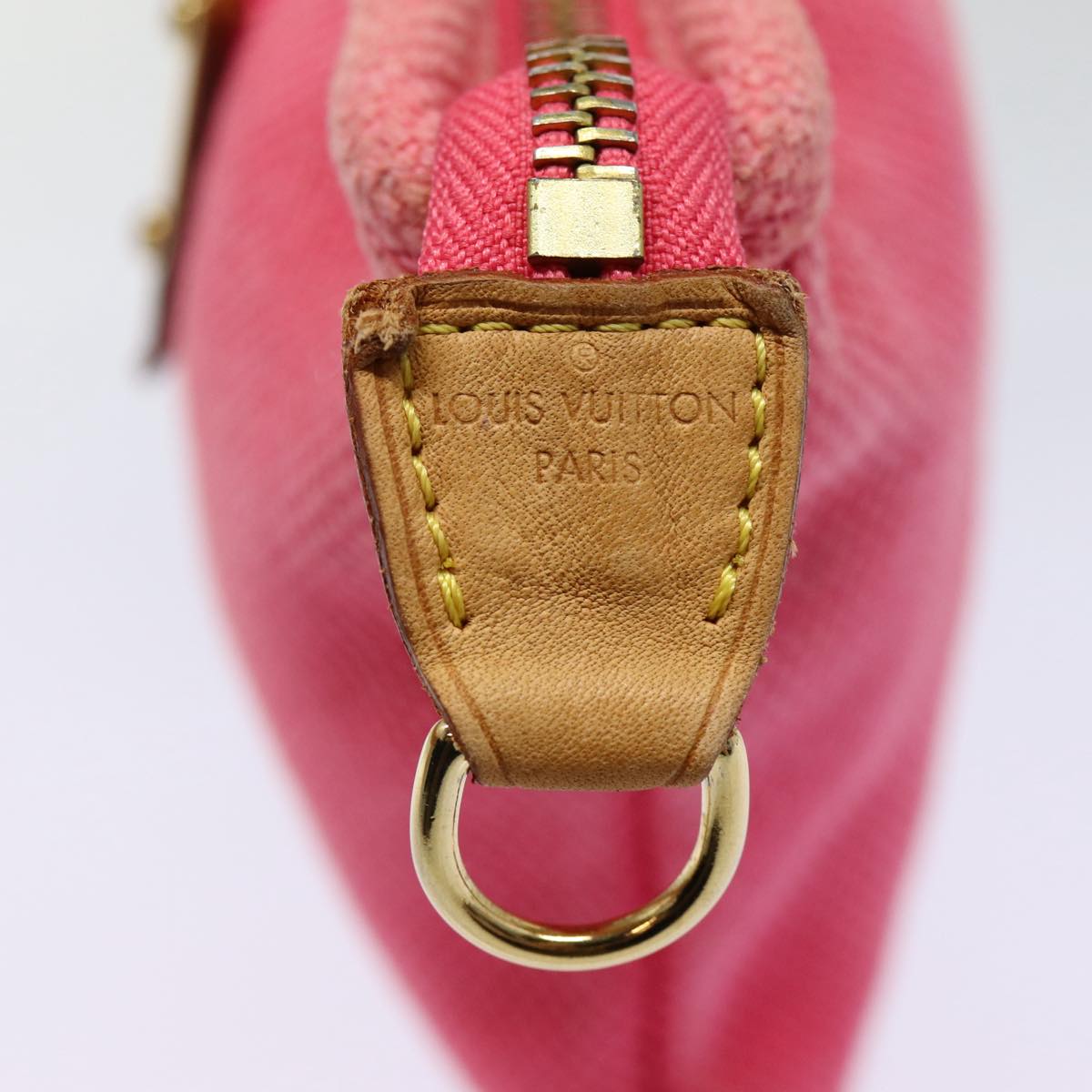 LOUIS VUITTON Antigua Pochette Plat PM Pouch Pink Rose M40068 LV hk1603