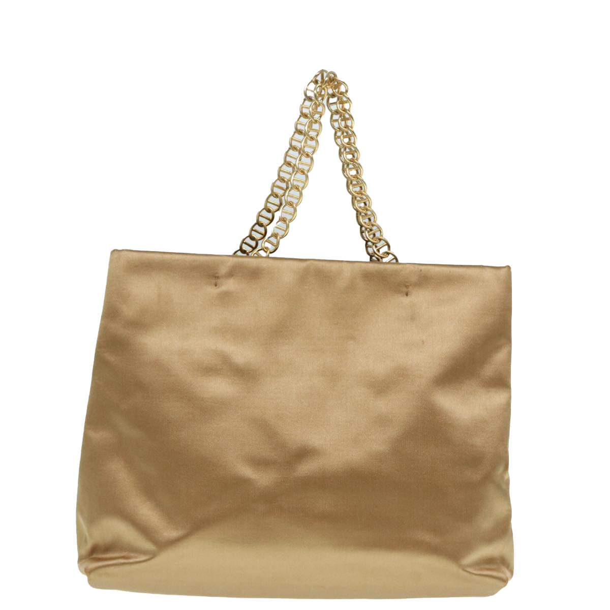Luxury Prada Chain Hand Bag Satin Brown Gold  hk1635