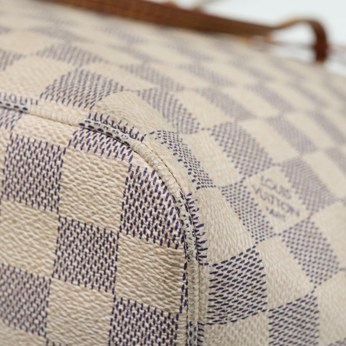 LOUIS VUITTON Damier Azur Neverfull MM Tote Bag N41605 LV hk1644