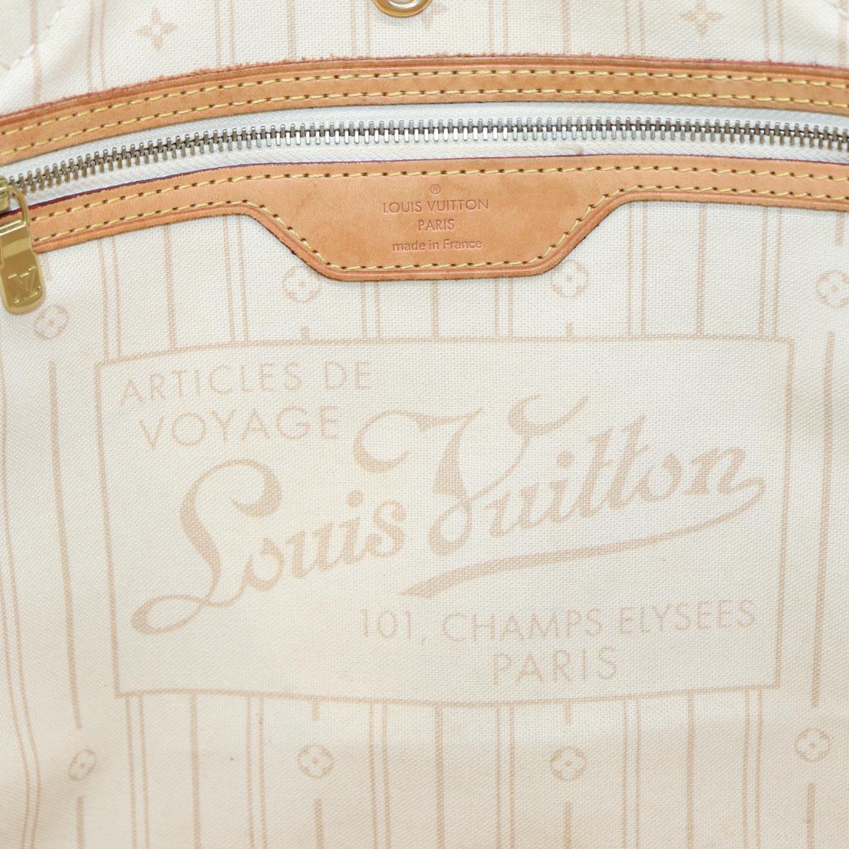LOUIS VUITTON Damier Azur Neverfull MM Tote Bag N41605 LV hk1644