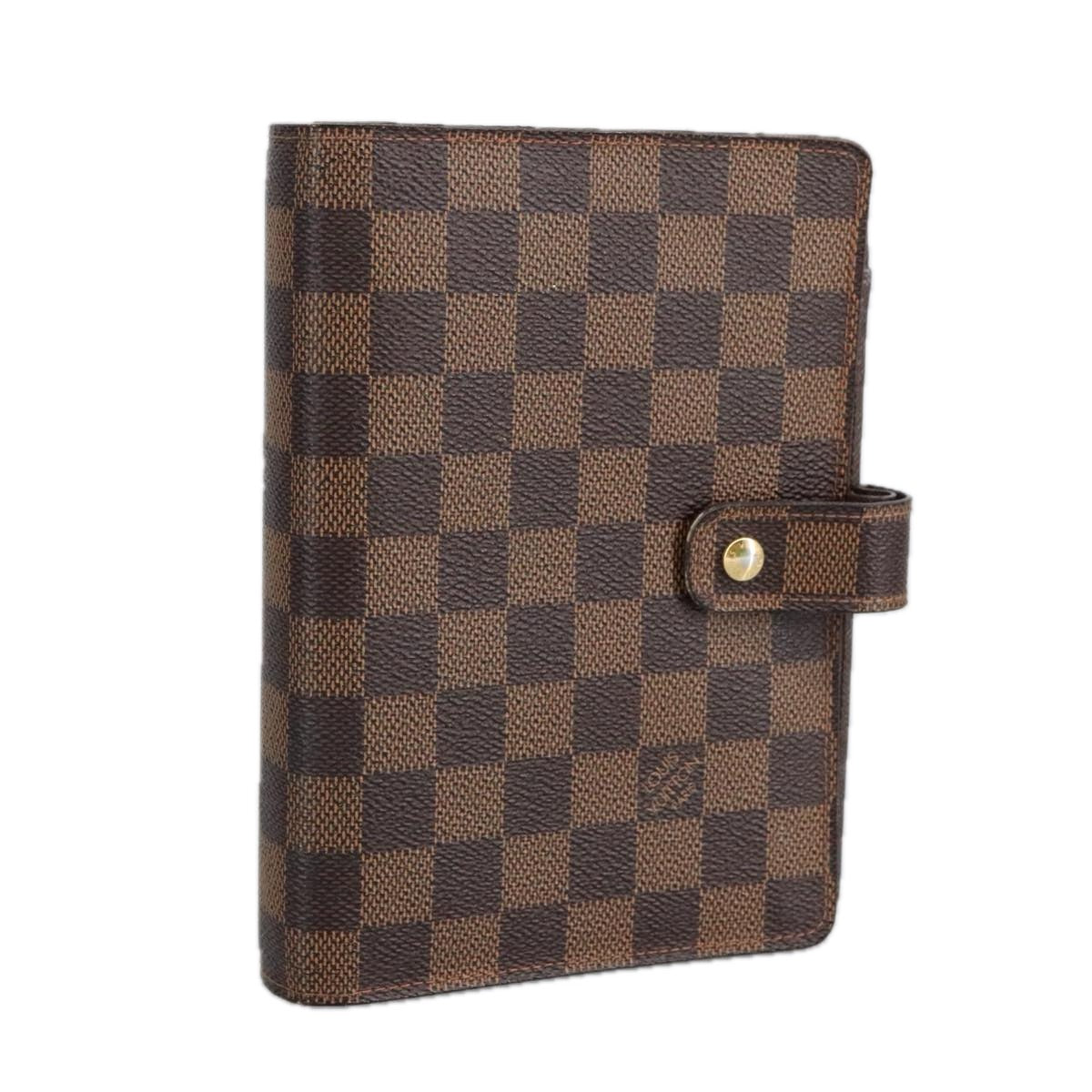LOUIS VUITTON Damier Ebene Agenda MM Day Planner Cover R20240 LV hk1837