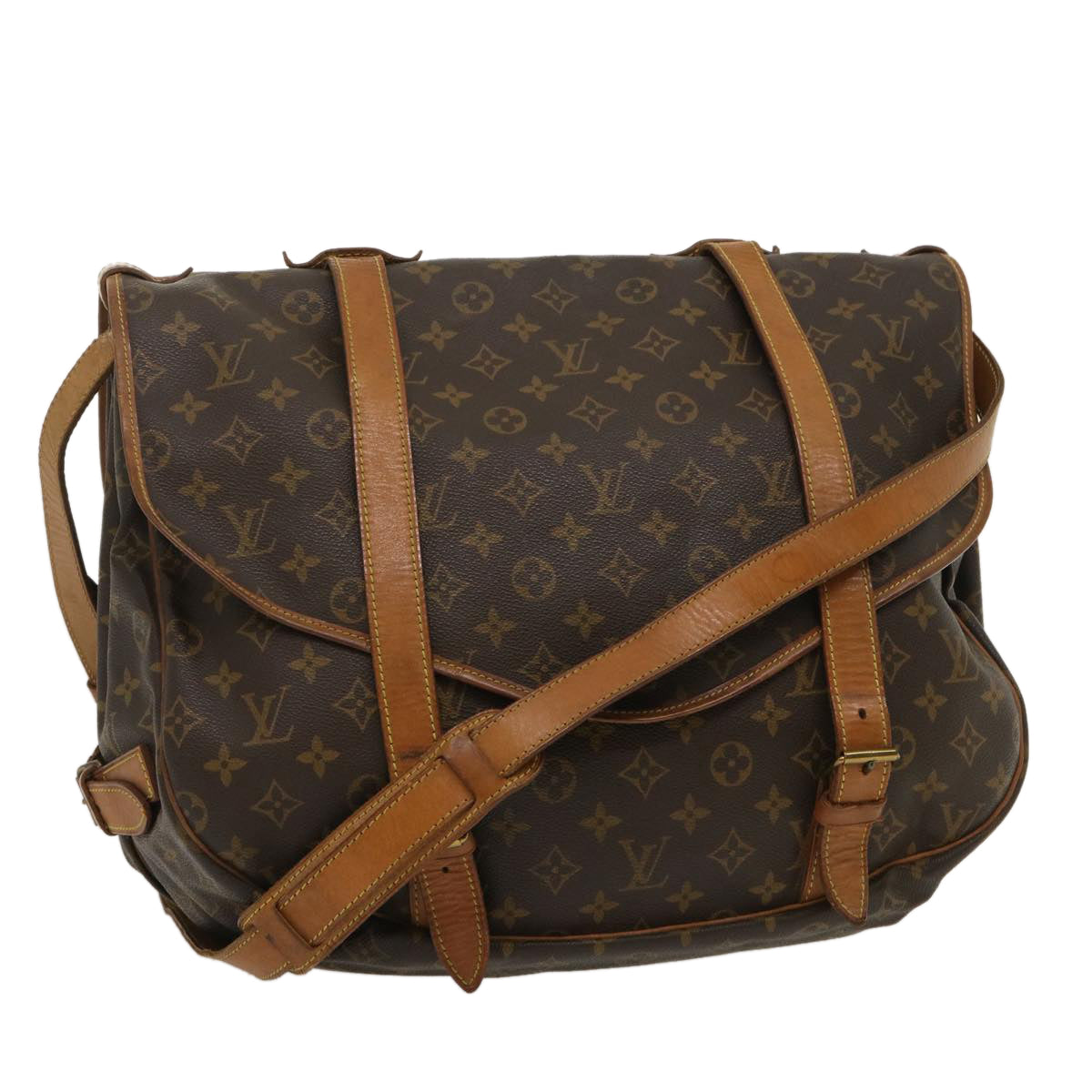 LOUIS VUITTON Monogram Saumur 43 Shoulder Bag M42252 LV hk401