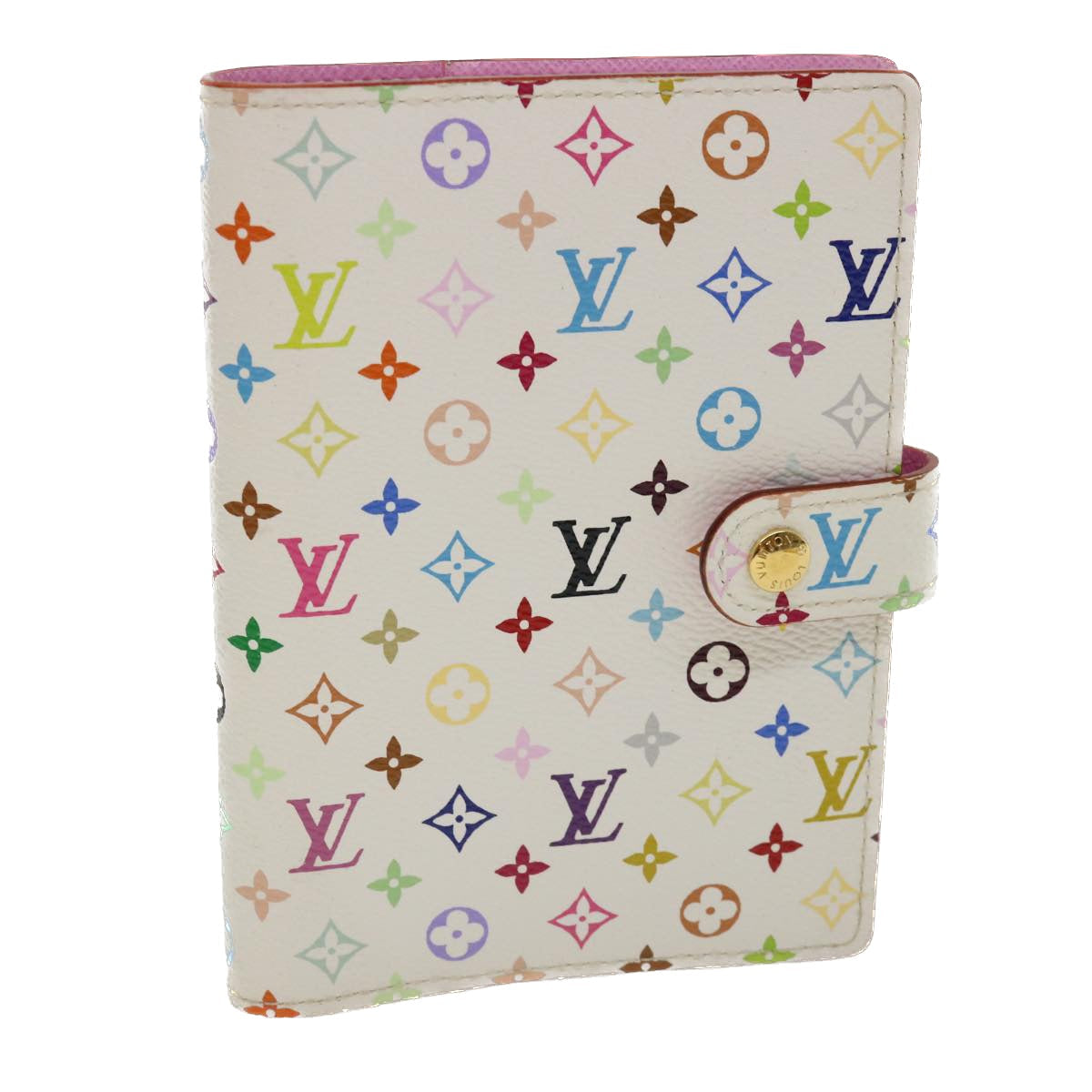 LOUIS VUITTON Multicolor Agenda PM Day Planner Cover White R21074 LV hk543
