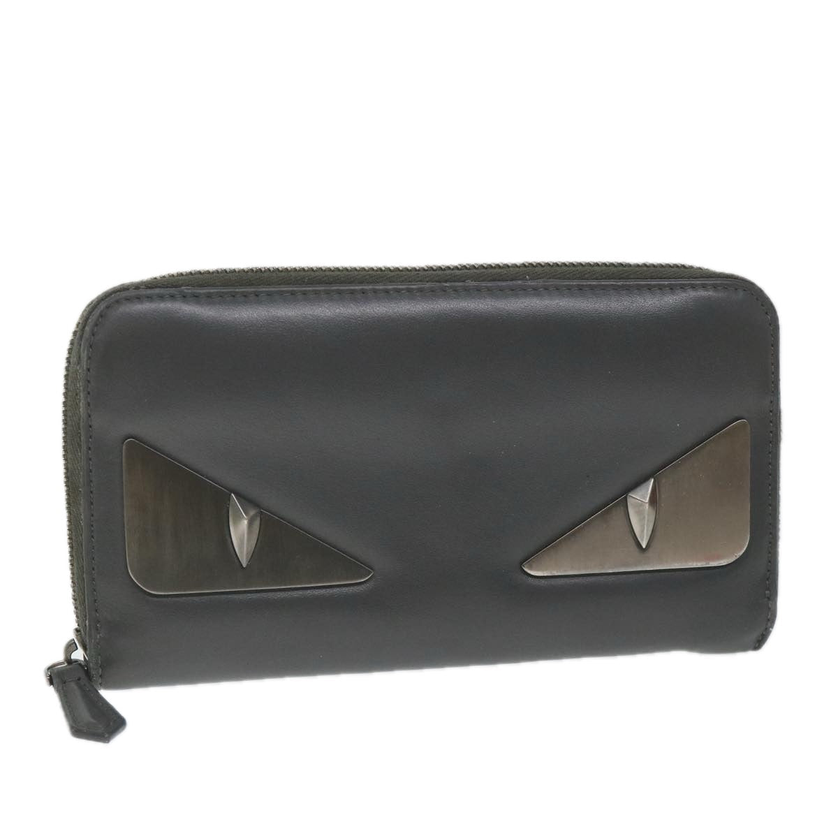Luxury FendiLong Wallet Leather Grayhk904
