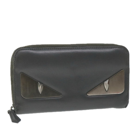 Luxury FendiLong Wallet Leather Grayhk904
