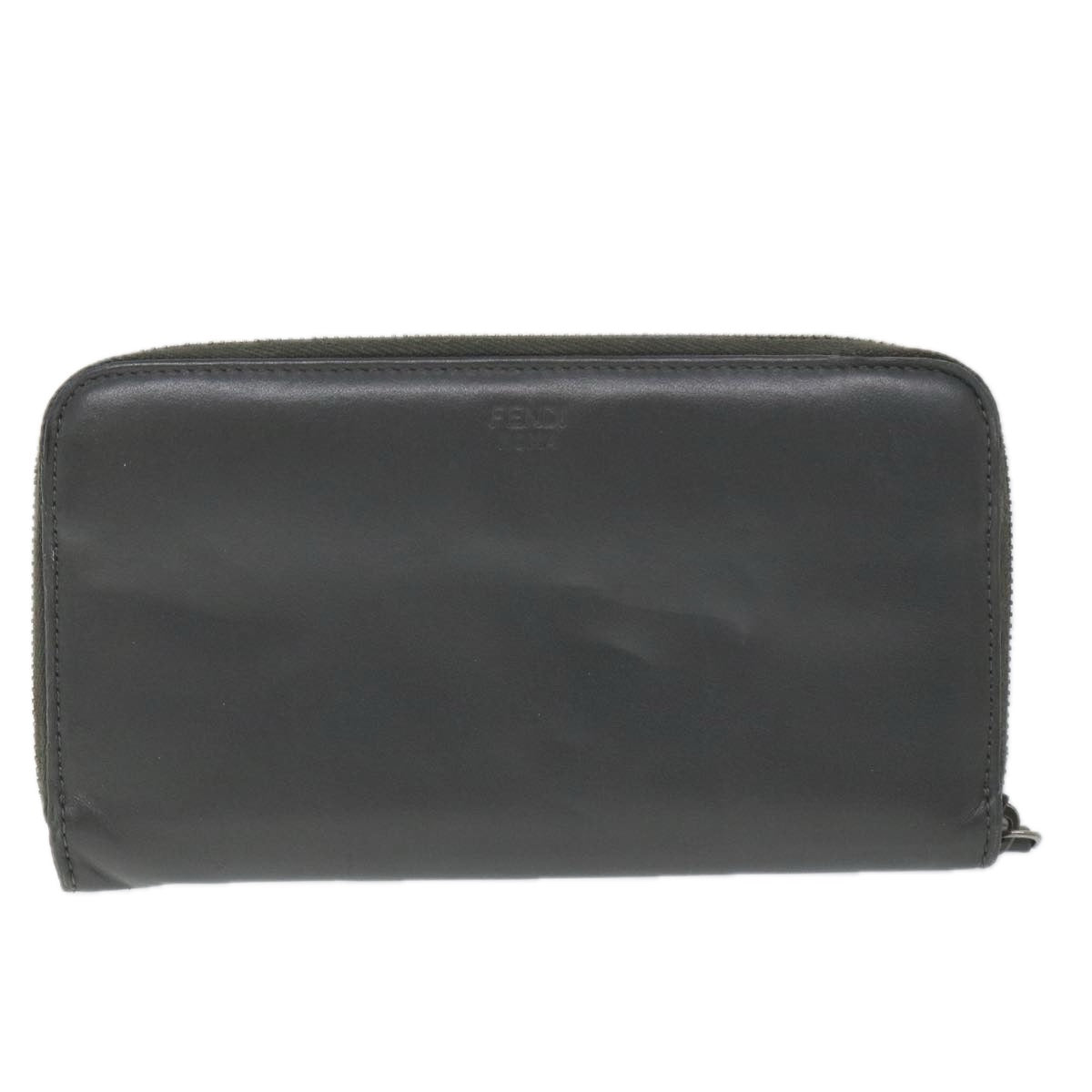 Luxury FendiLong Wallet Leather Grayhk904
