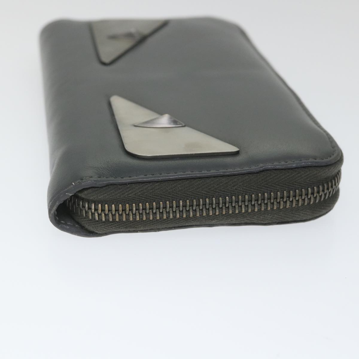 Luxury FendiLong Wallet Leather Grayhk904
