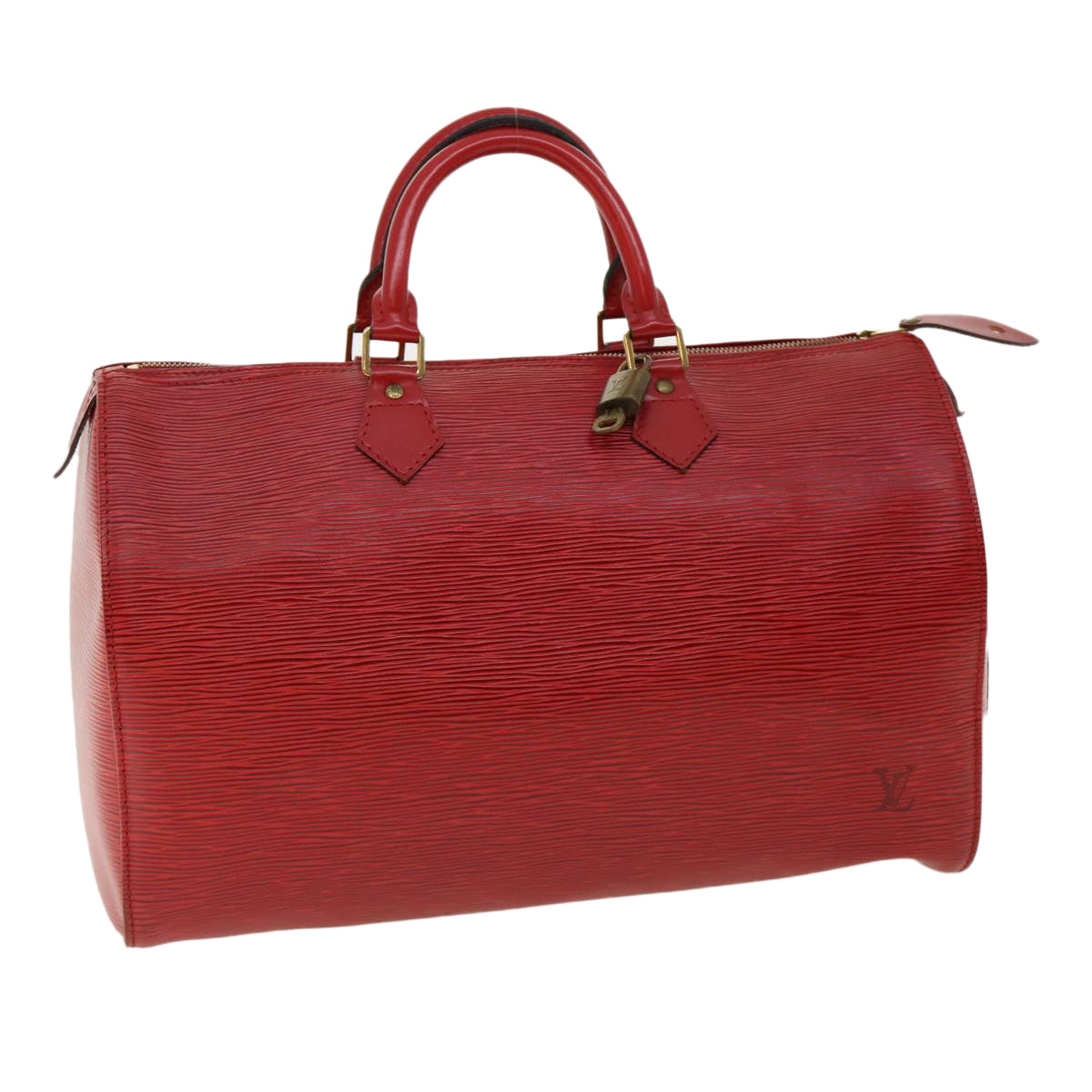 LOUIS VUITTON Epi Speedy 35 Hand Bag Red M42997 LV hs1231