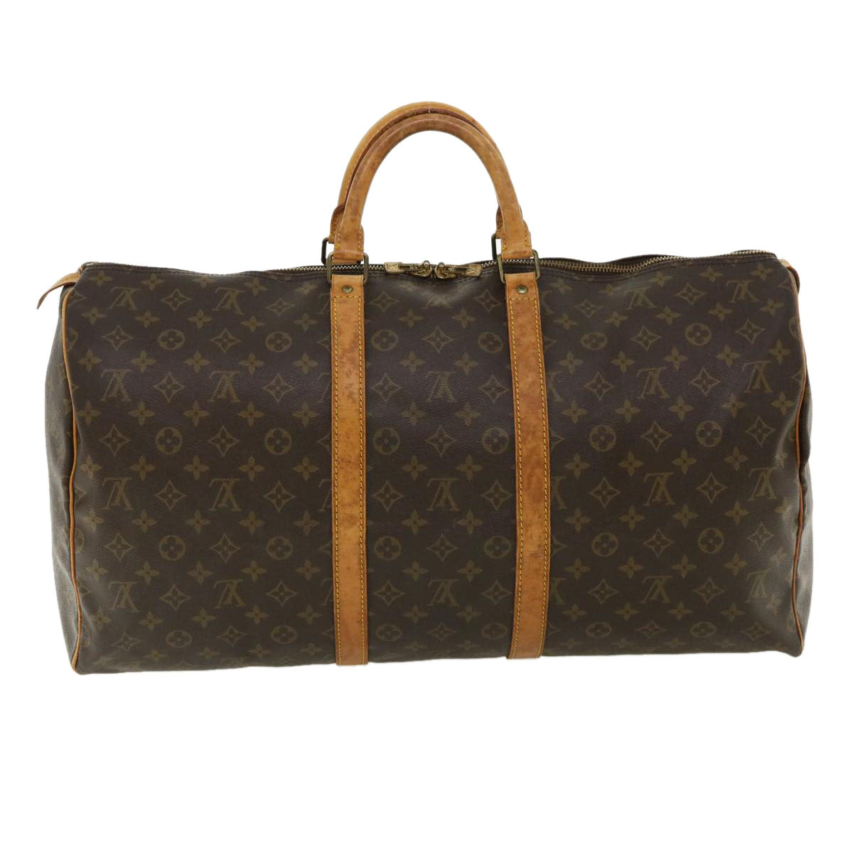 LOUIS VUITTON Monogram Keepall 55 Boston Bag M41424 LV hs1292