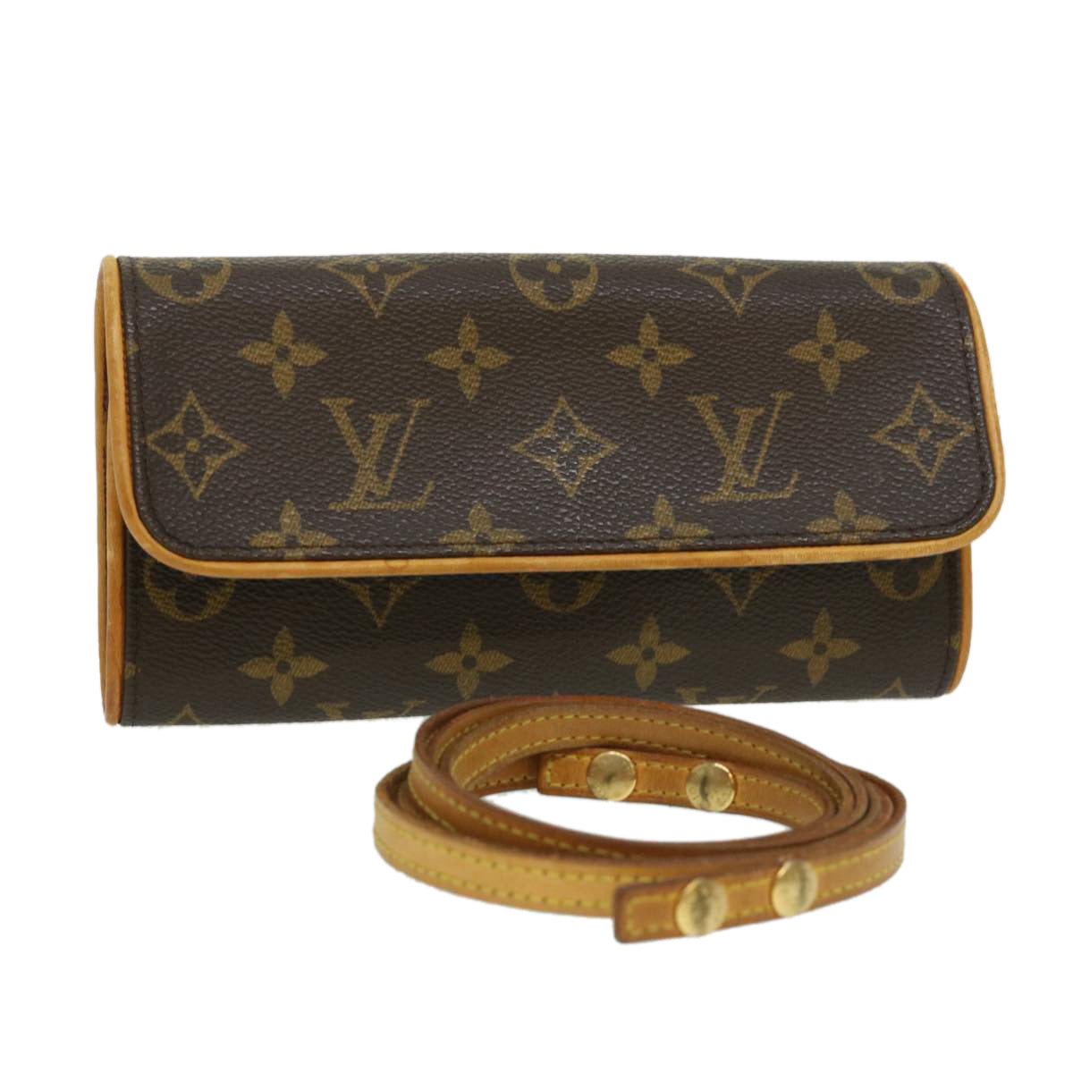 LOUIS VUITTON Monogram Pochette Twin PM Shoulder Bag M51854 LV hs1456