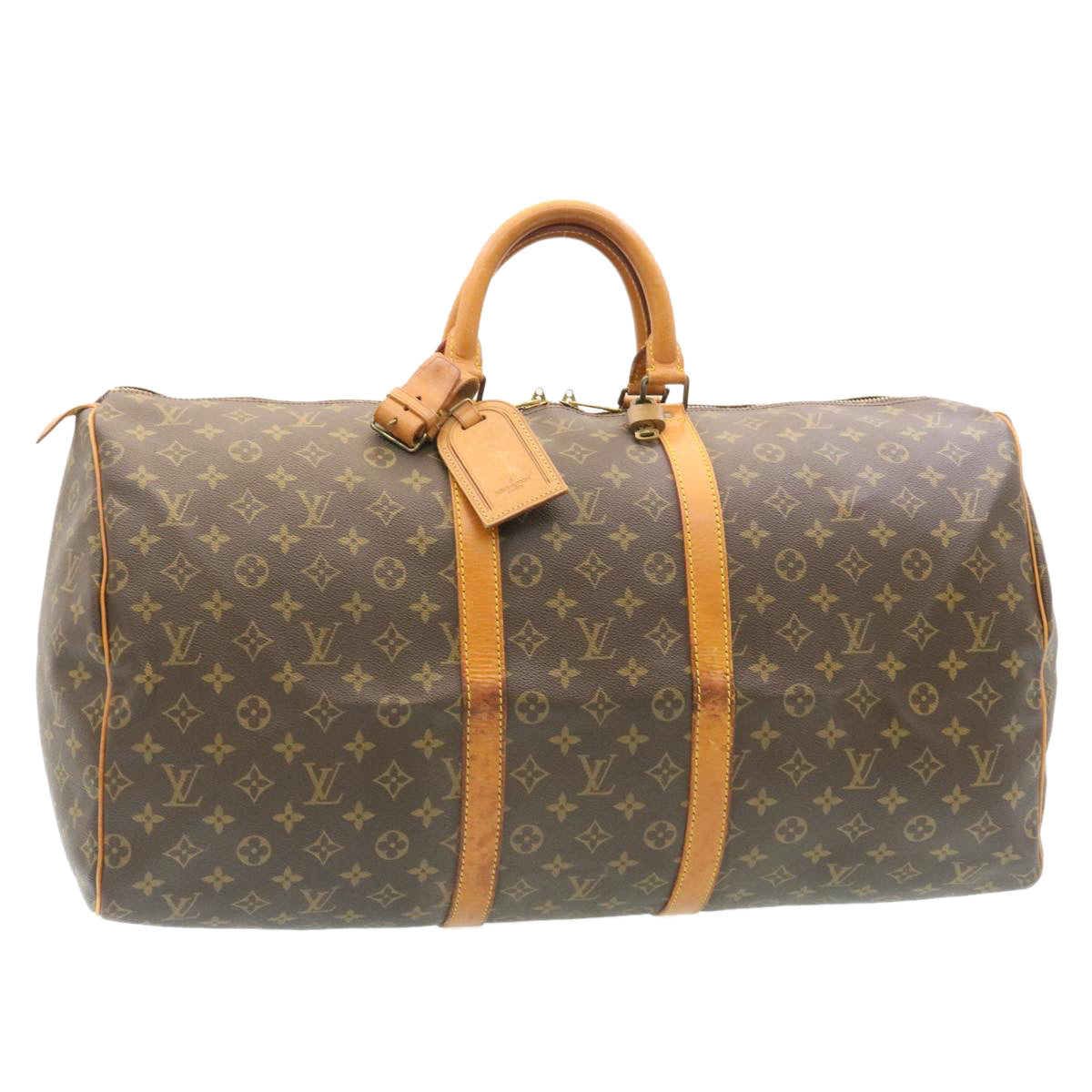 LOUIS VUITTON Monogram Keepall 55 Boston Bag M41424 LV hs335