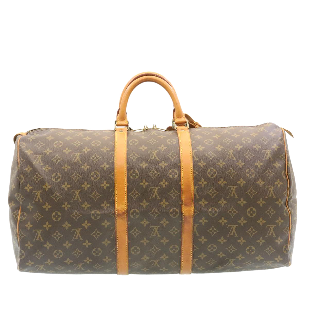 LOUIS VUITTON Monogram Keepall 55 Boston Bag M41424 LV hs335