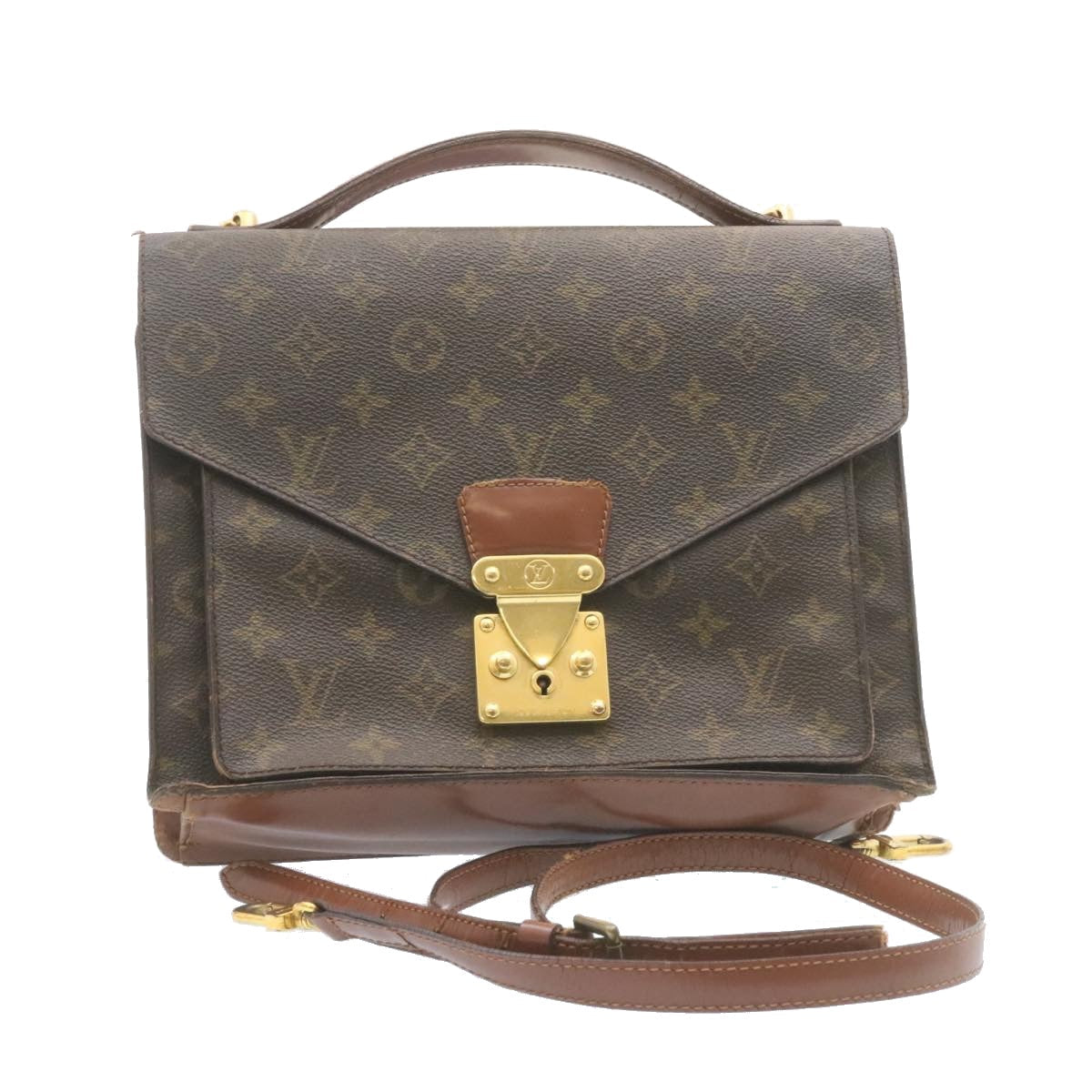 LOUIS VUITTON Monogram Monceau 2way Shoulder Bag Hand Bag M51185 LV hs376
