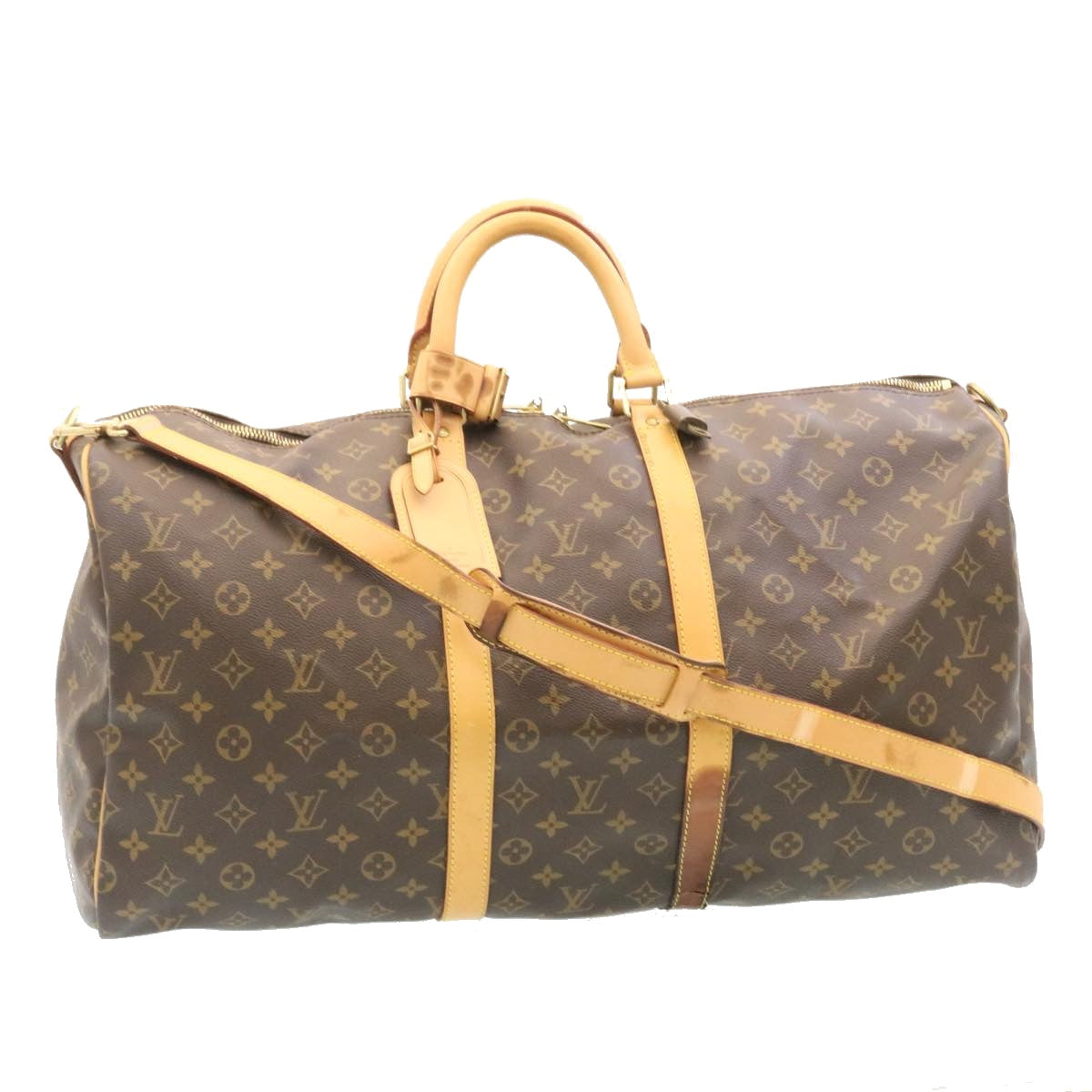 LOUIS VUITTON Monogram Keepall Bandouliere 55 Boston Bag M41414 LV hs568