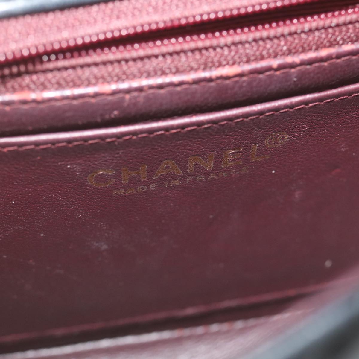 CHANEL Mini Matelasse Chain Flap Shoulder Bag Lamb Skin Black Gold  hs689A