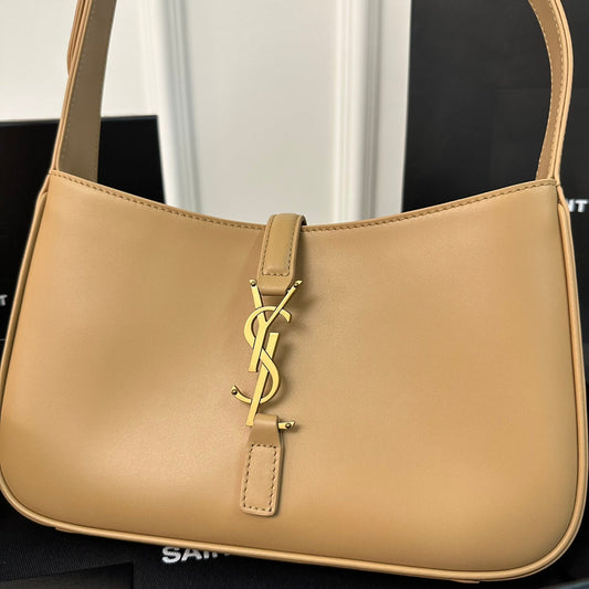 Luxury Saint Laurent Le 5 a 7 24 Beige Lambskin Ghw