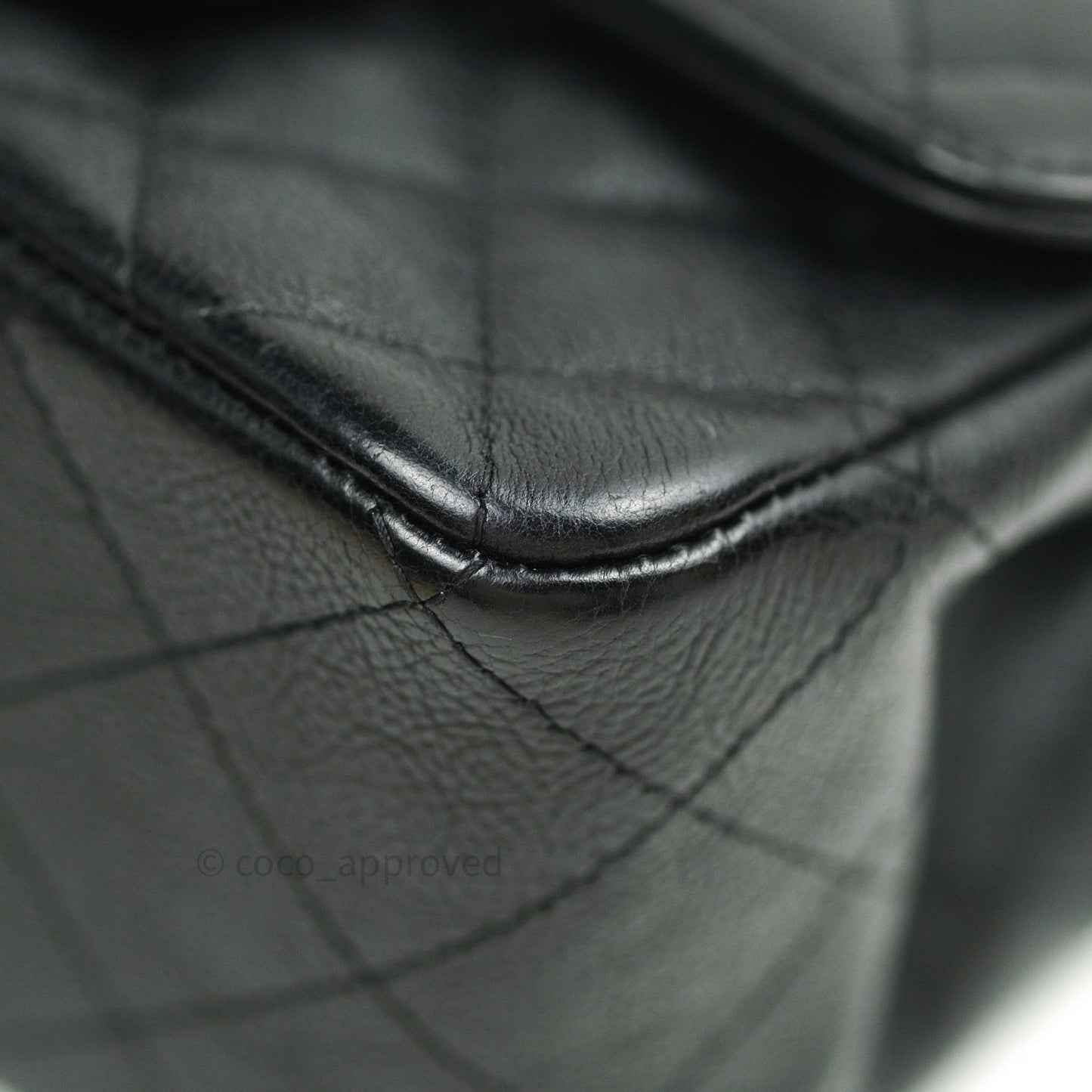 Chanel Quilted Mini Square Flap So Black Crumpled Calfskin