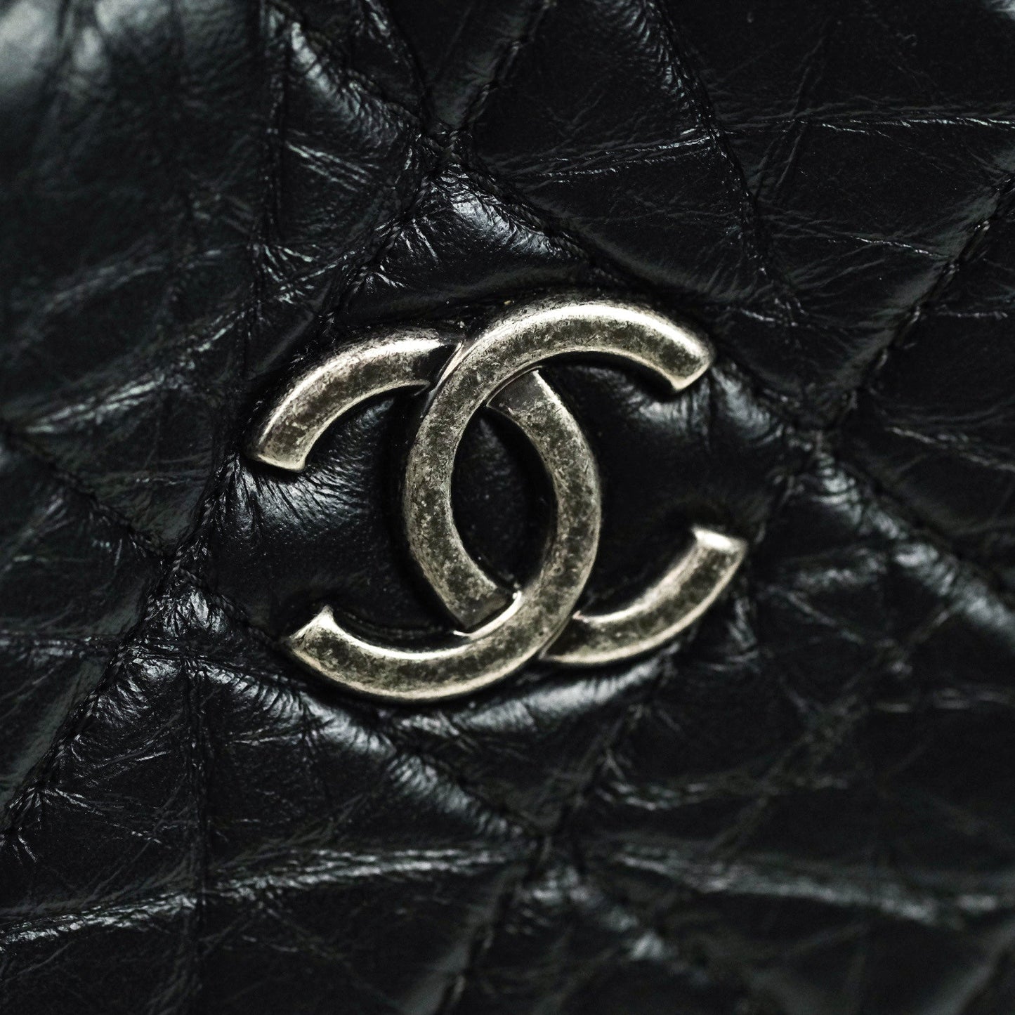 Chanel Gabrielle Backpack Black Aged Calfskin Small Black