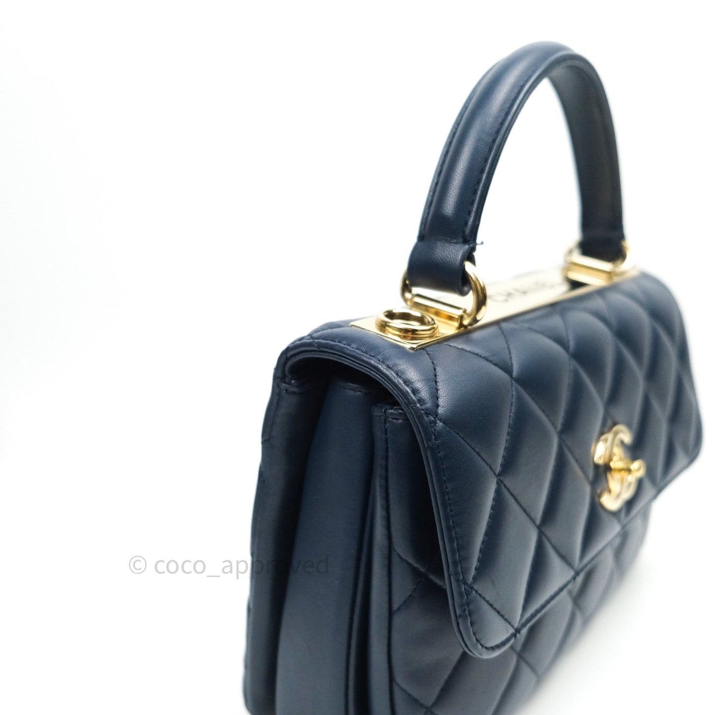 Chanel Trendy CC Small Navy Lambskin Gold Hardware