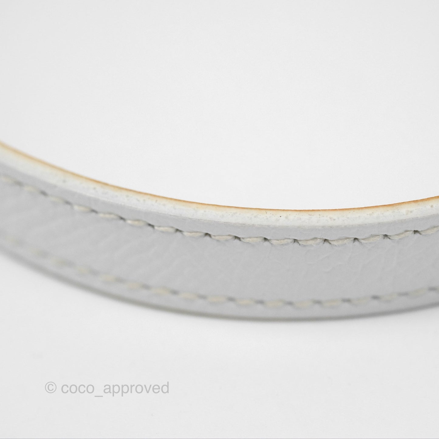 Hermès Rivale Double Tour Bracelet White Epsom Gold Hardware