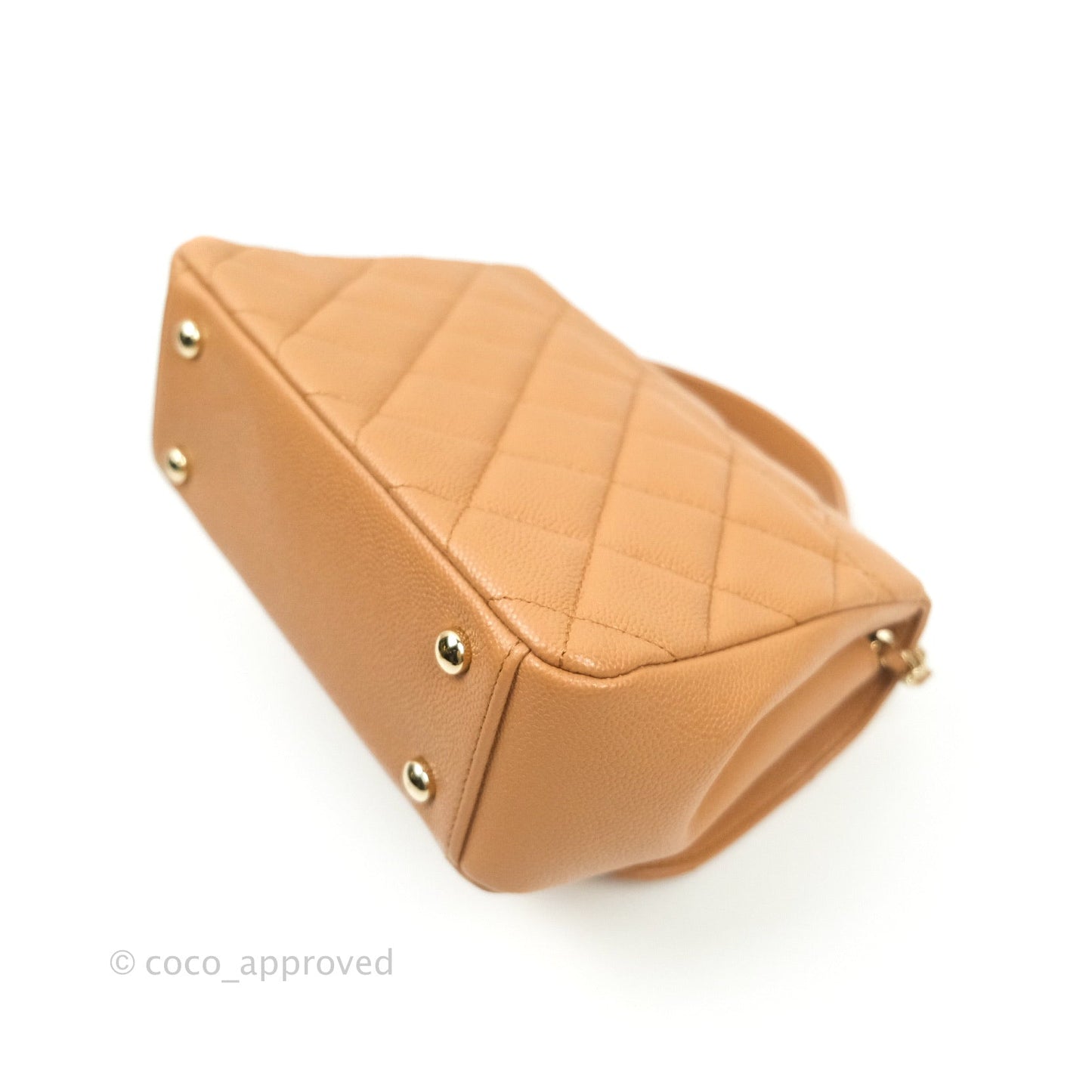 Chanel Quilted Small Business Affinity Flap Dark Beige Caviar Gold Hardware