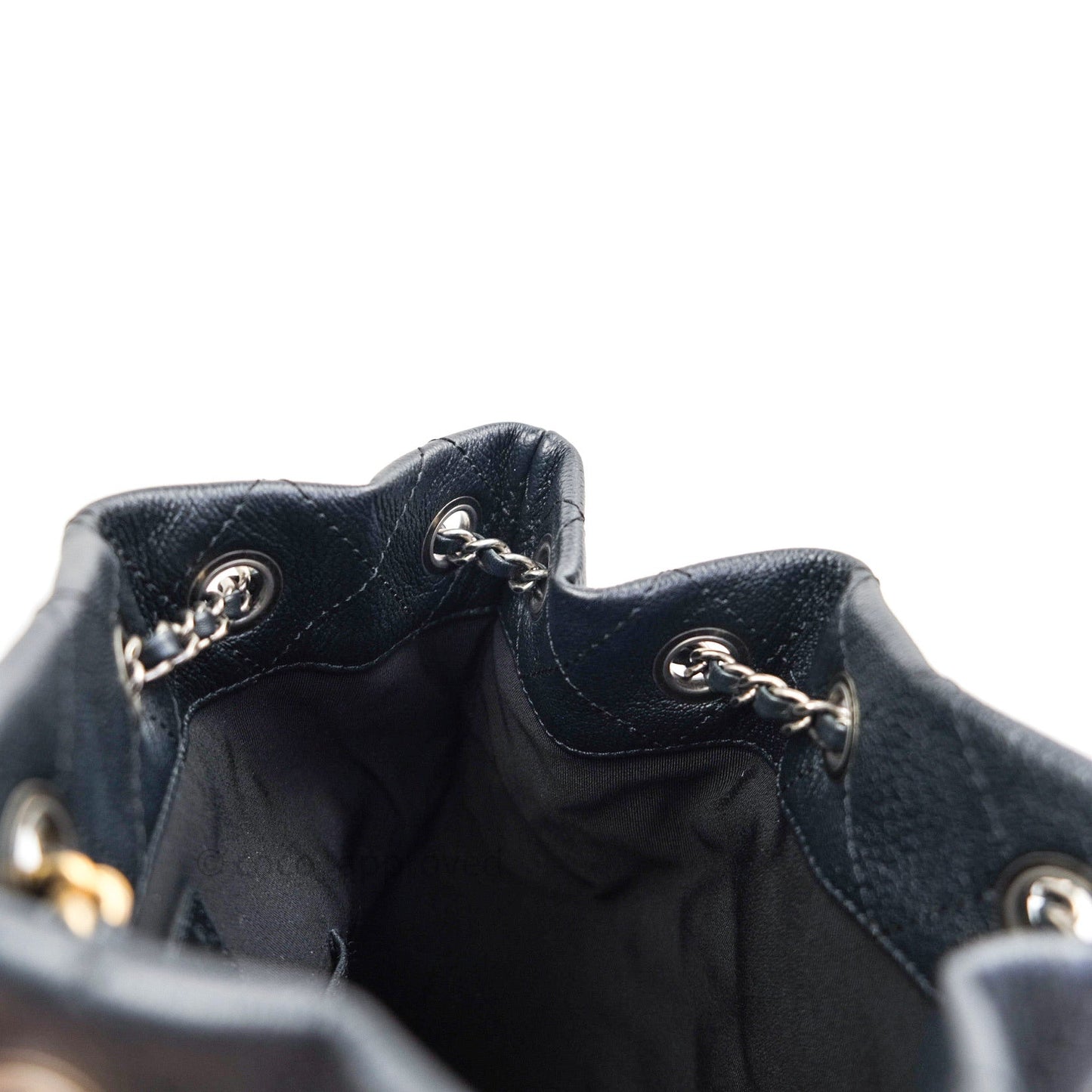 Chanel Gabrielle Backpack Black Goatskin Ombre Small Black
