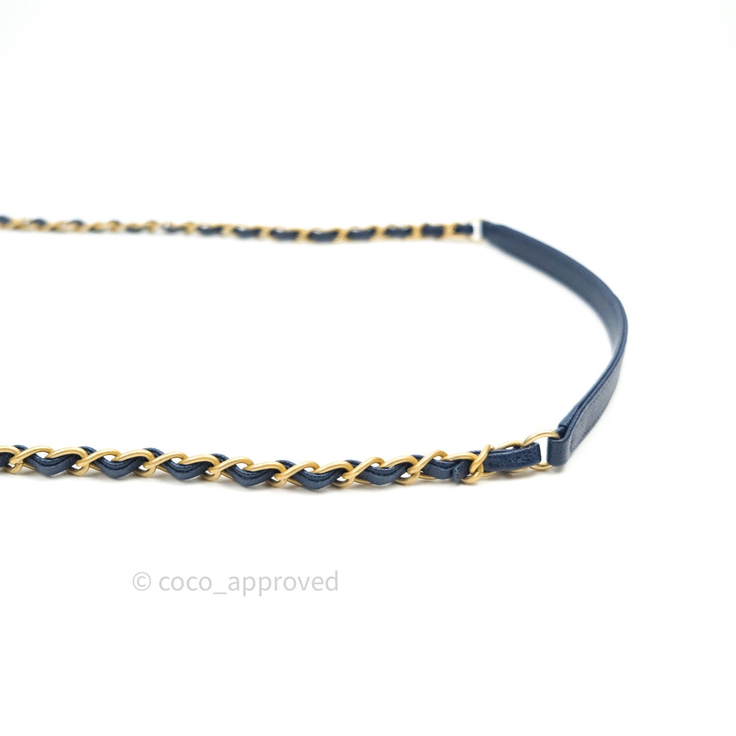 Chanel Quilted Medium Coco Handle Flap Navy Caviar Lizard Handle