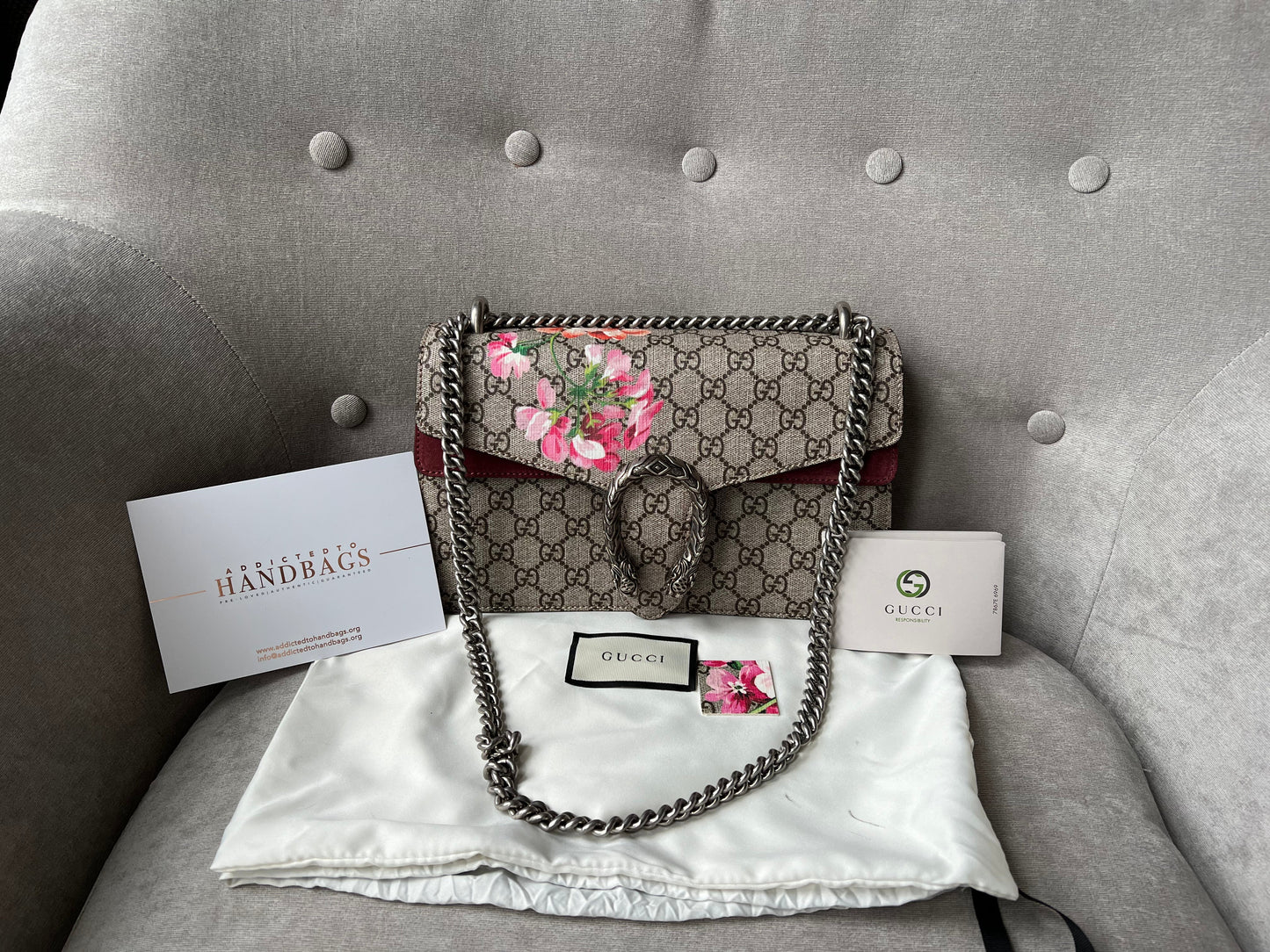 Luxury Gucci Dionysus GG Blooms Small Shoulder Bag