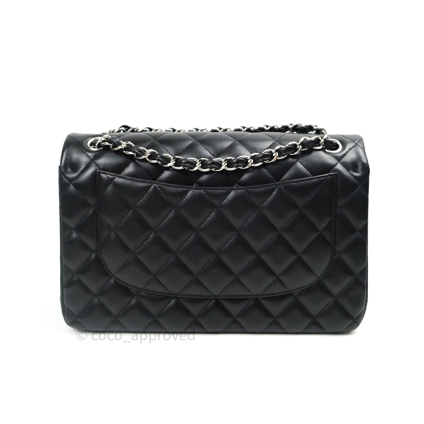 Chanel Jumbo Double Flap Black Lambskin Silver Hardware⁣⁣